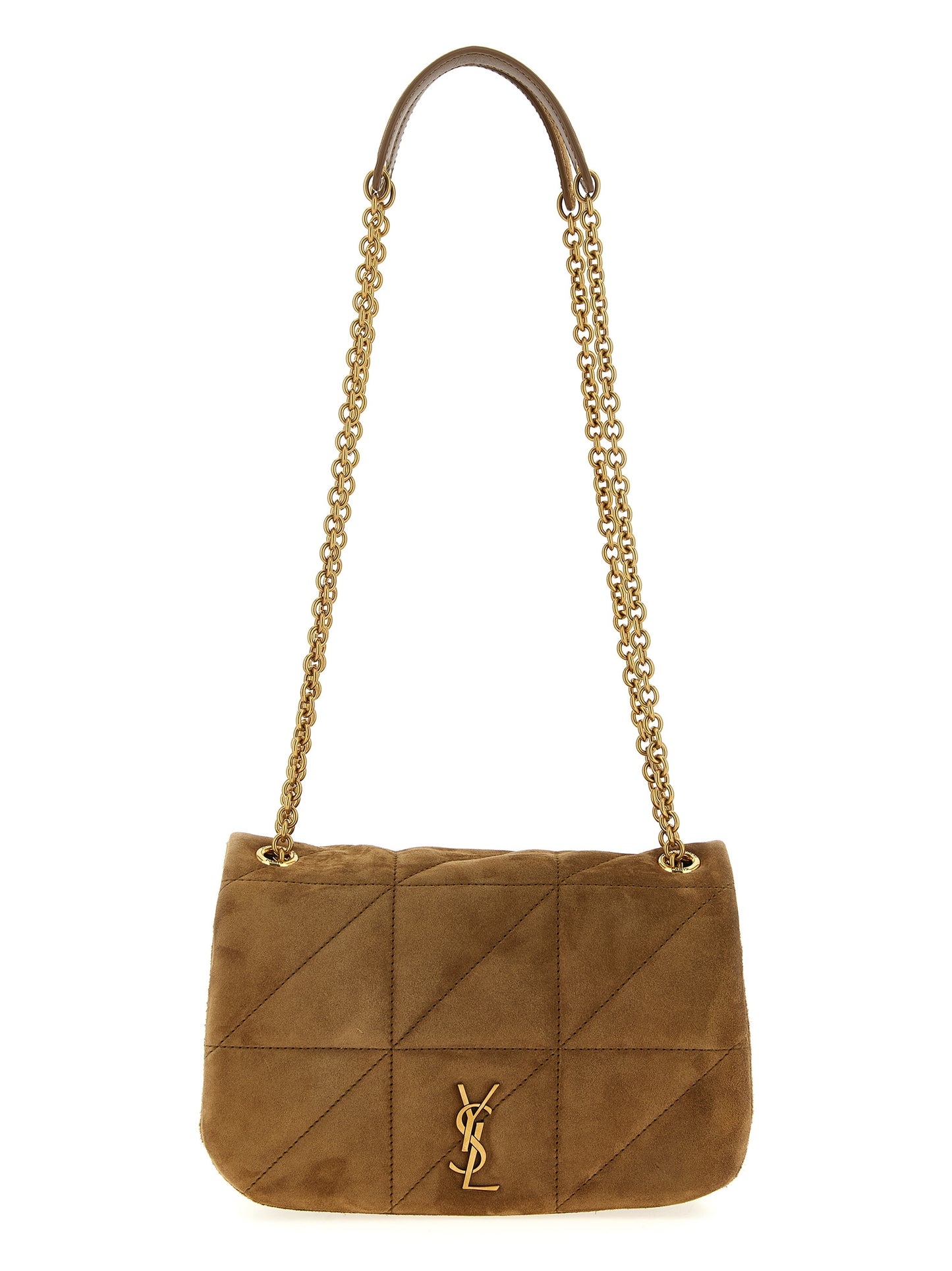 Saint Laurent Beige Calfskin Shoulder Bag Curated Luxury Accessories by Orvyn