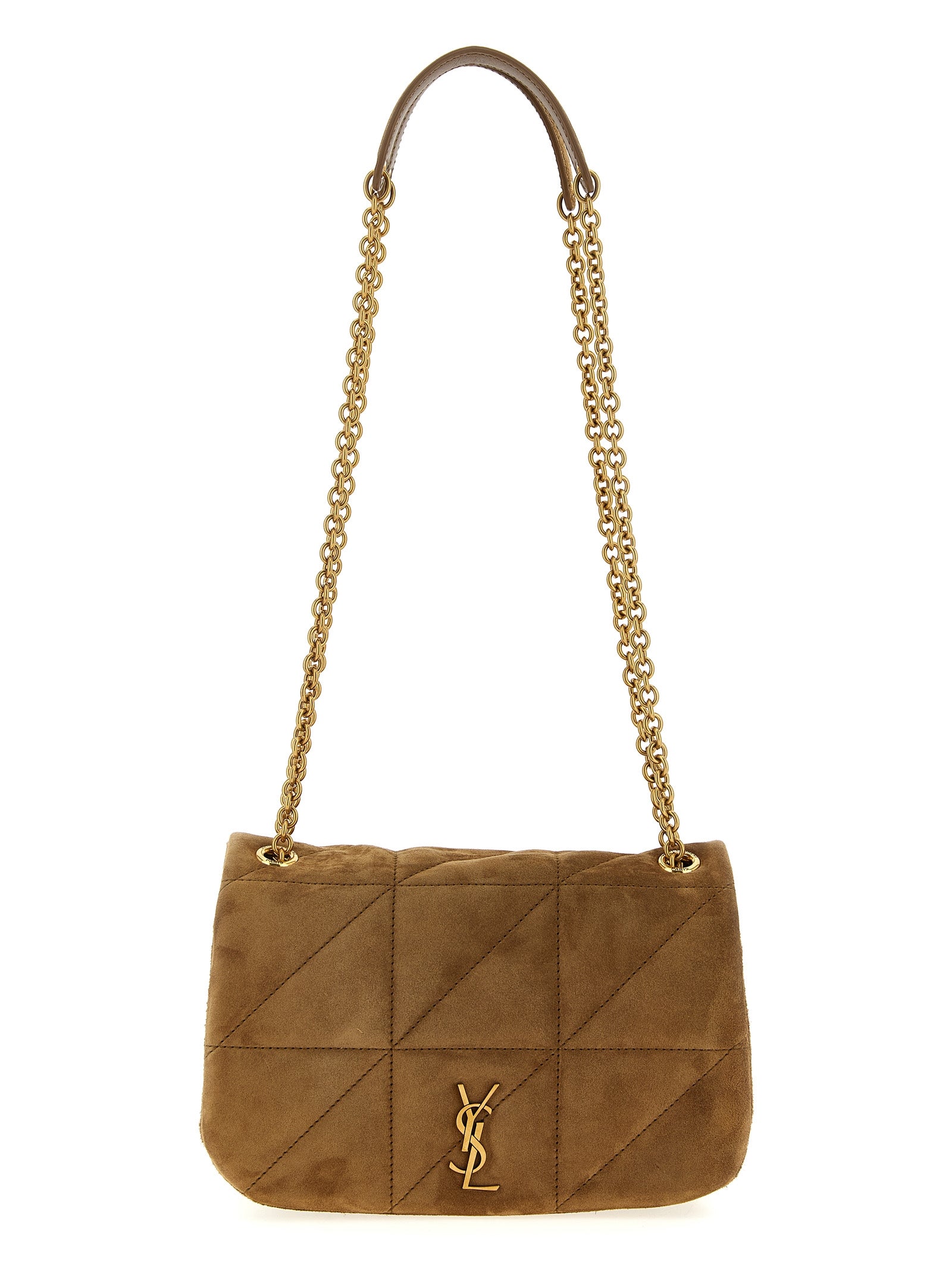 Saint Laurent Beige Calfskin Shoulder Bag Curated Luxury Accessories by Orvyn
