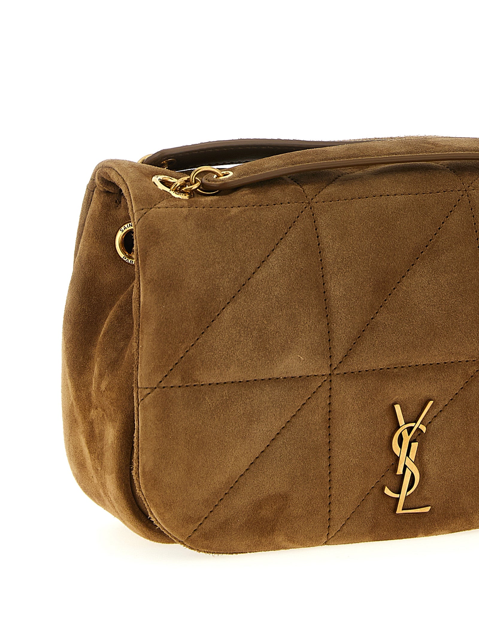 Saint Laurent Beige Calfskin Shoulder Bag Curated Luxury Accessories by Orvyn