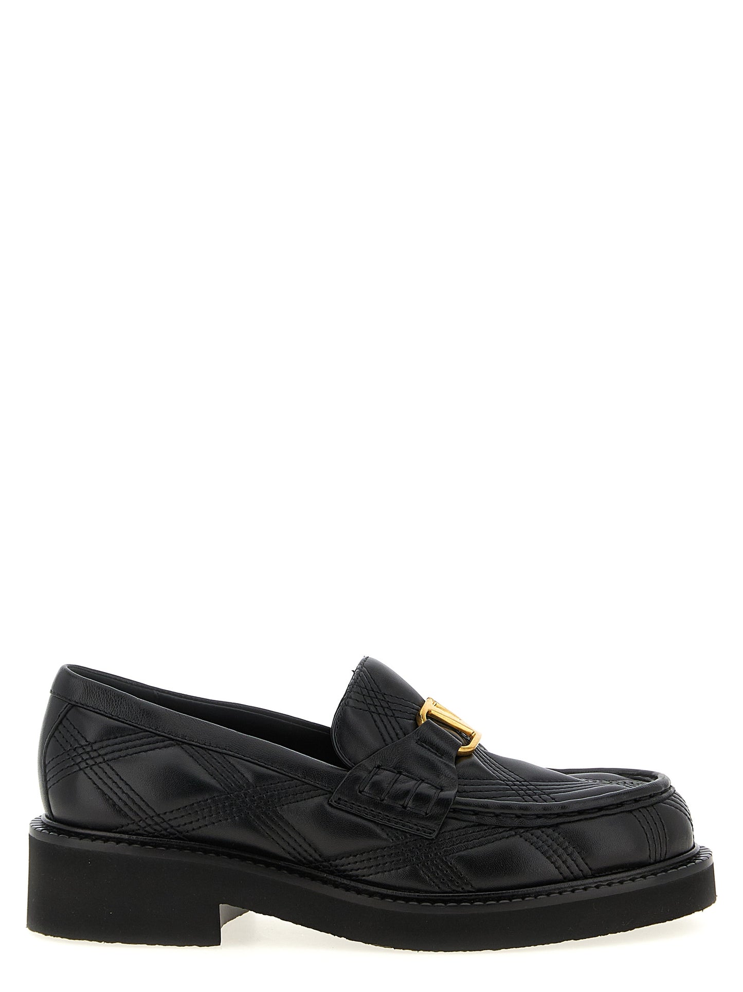 Valentino Garavani Black Lamb Leather Slip-On Loafers Curated Luxury Accessories by Orvyn