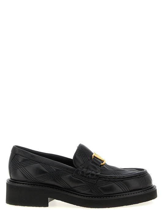Valentino Garavani Black Lamb Leather Slip-On Loafers Curated Luxury Accessories by Orvyn