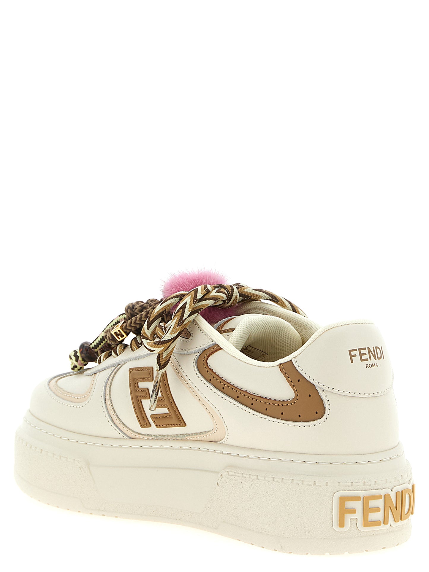 Fendi Multicolor Calfskin Platform Sneakers Curated Luxury Accessories by Orvyn