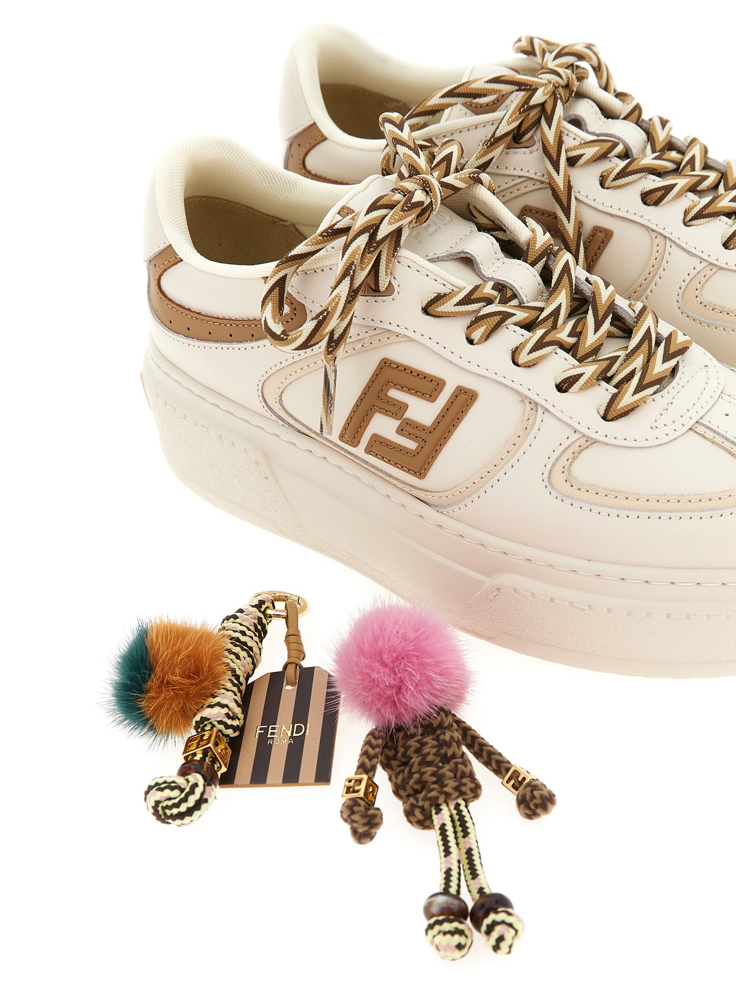 Fendi Multicolor Calfskin Platform Sneakers Curated Luxury Accessories by Orvyn