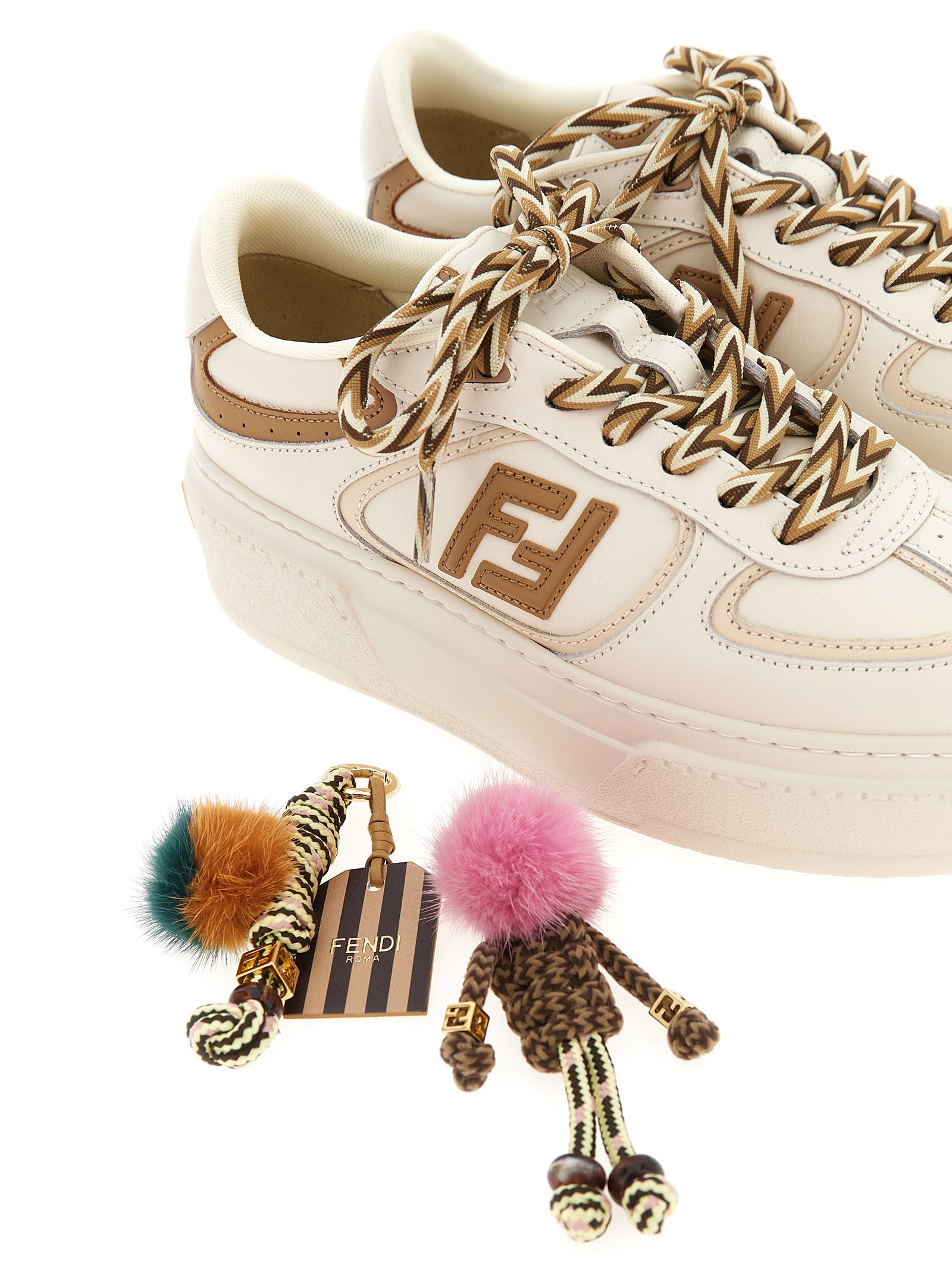Fendi Multicolor Calfskin Platform Sneakers Curated Luxury Accessories by Orvyn