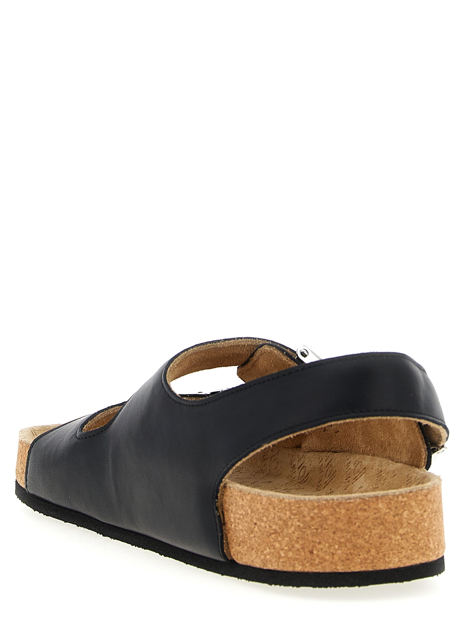 Balenciaga Black Calfskin Flat Sandals Curated Luxury Accessories by Orvyn