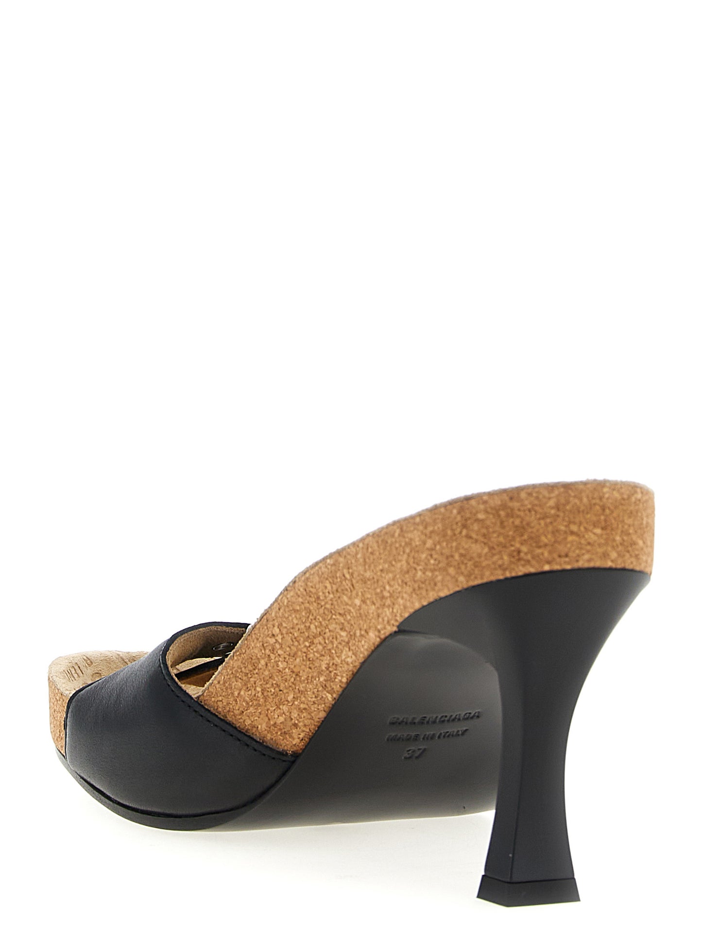 Balenciaga Black Calfskin Stiletto Heel Sandals Curated Luxury Accessories by Orvyn
