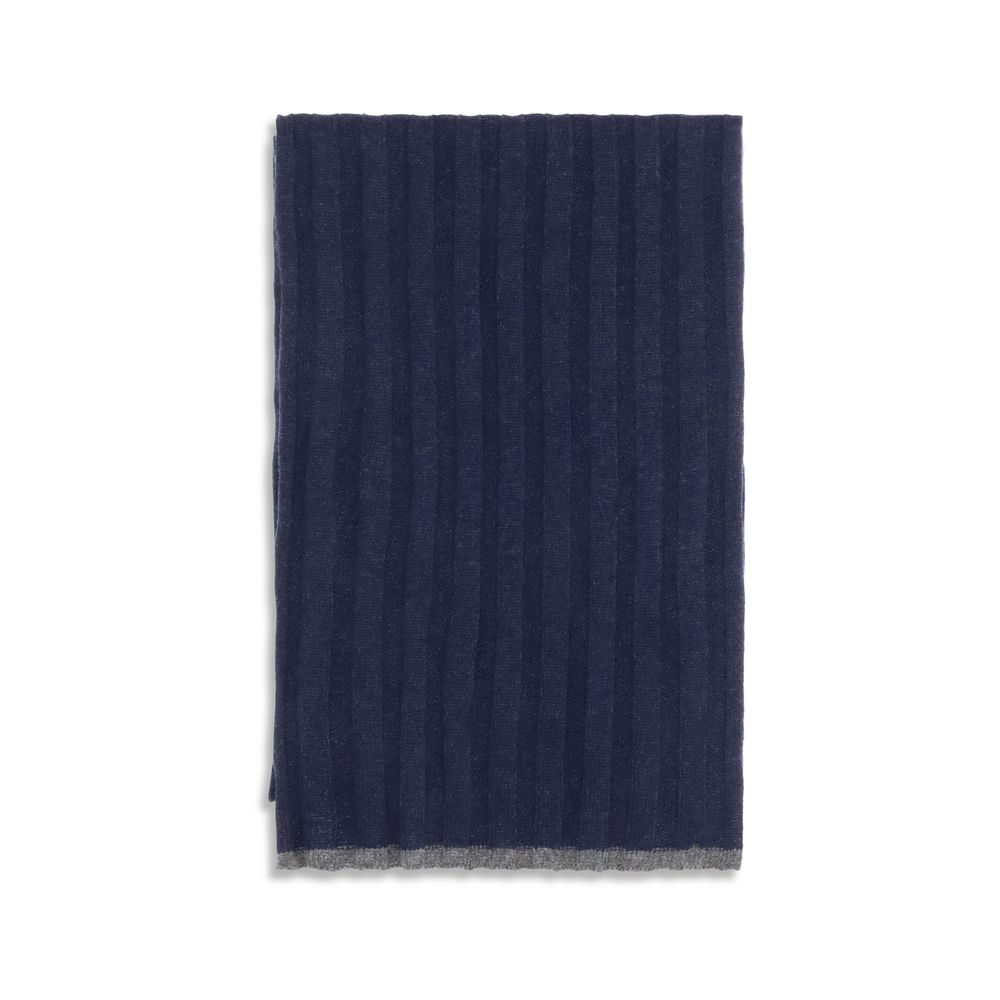 Brunello Cucinelli Blue Cashmere Foulard Curated Luxury Accessories by Orvyn