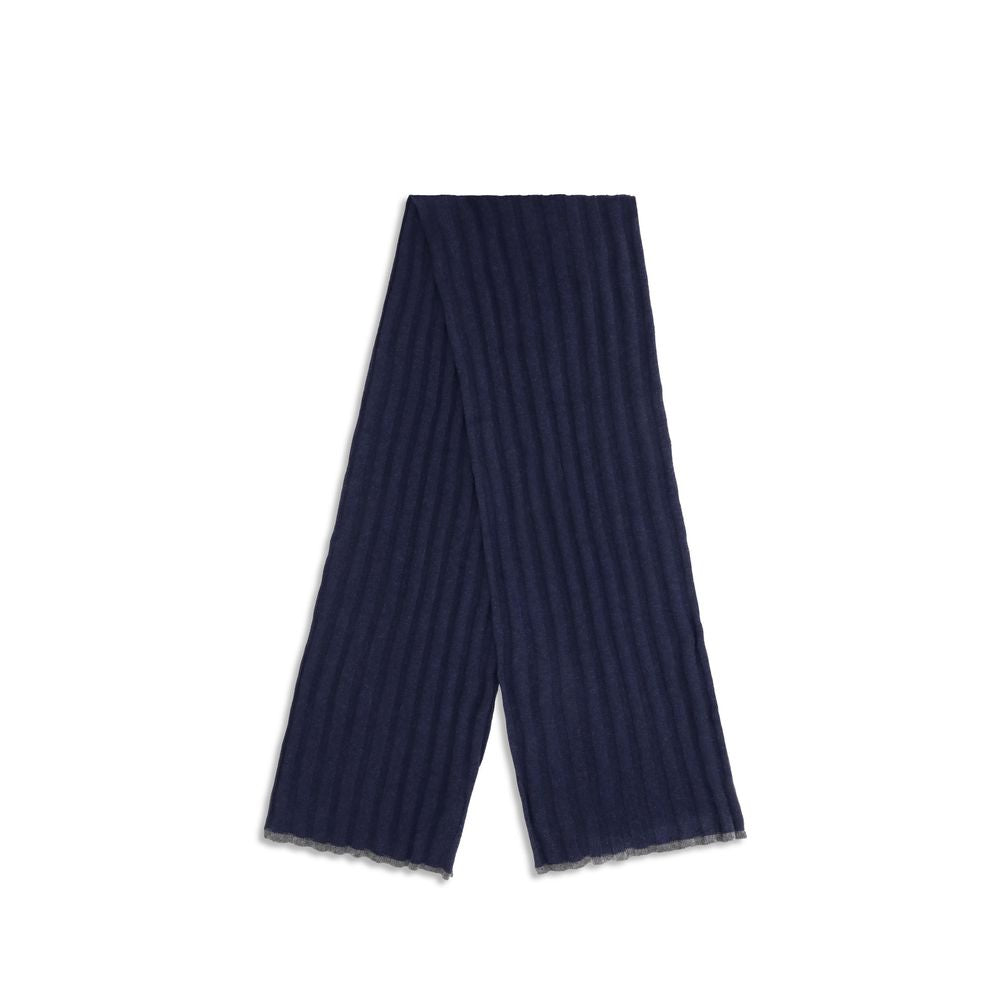 Brunello Cucinelli Blue Cashmere Foulard Curated Luxury Accessories by Orvyn