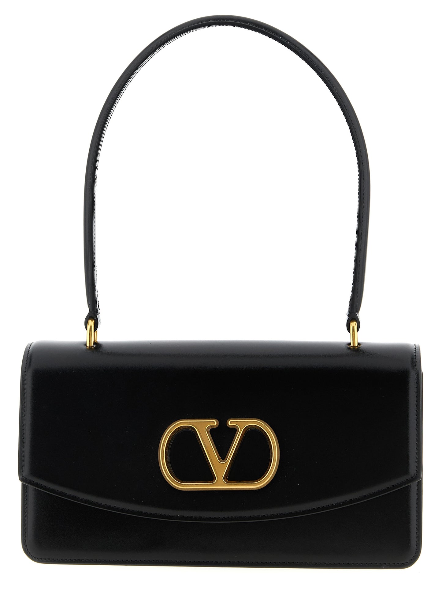 Valentino Garavani Black Calfskin Shoulder Bag Curated Luxury Accessories by Orvyn