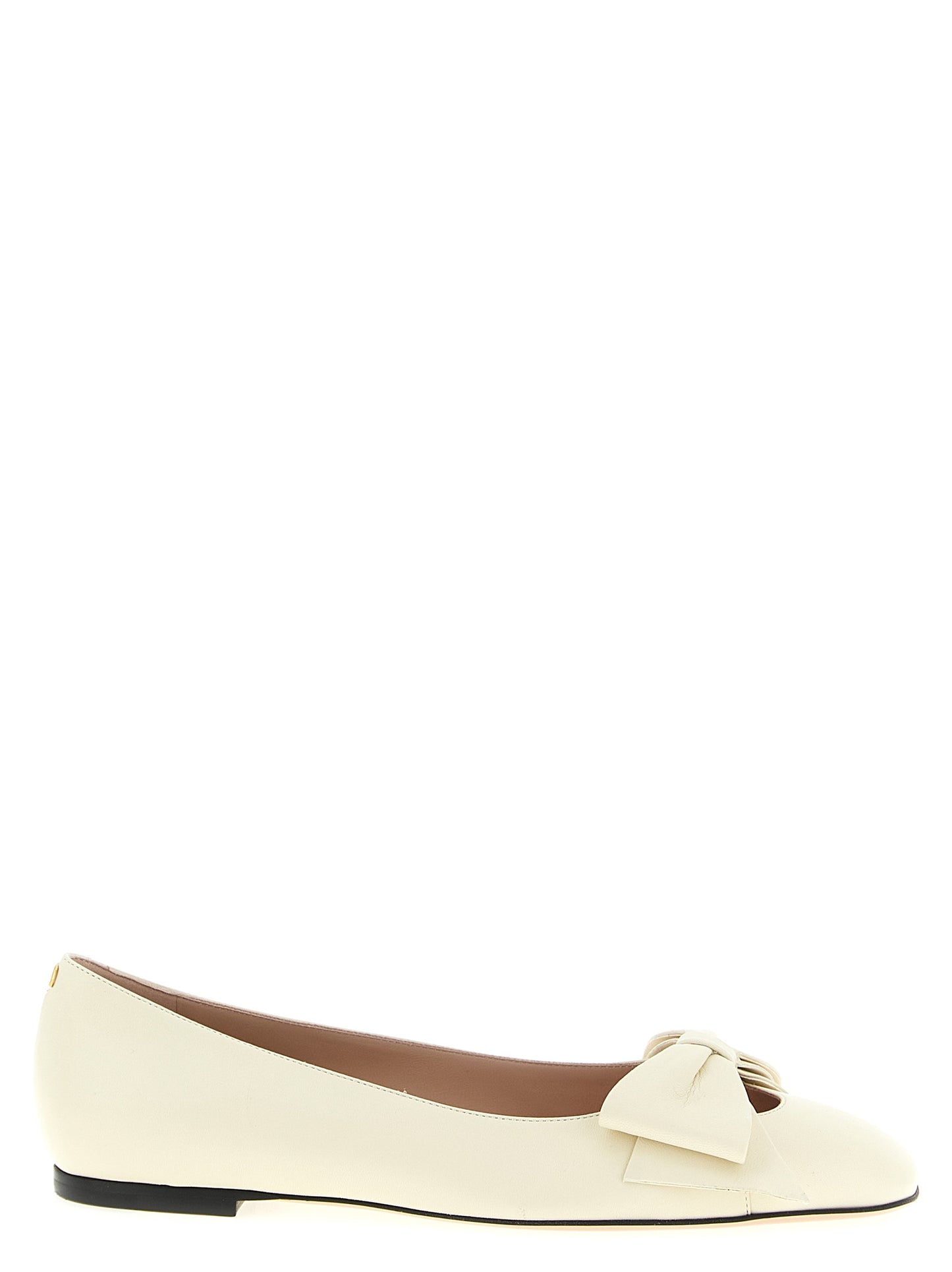Valentino Garavani White Leather Ballet Flats Curated Luxury Accessories by Orvyn