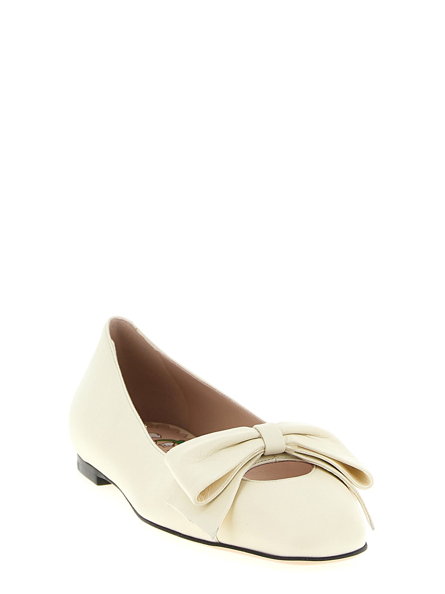 Valentino Garavani White Leather Ballet Flats Curated Luxury Accessories by Orvyn