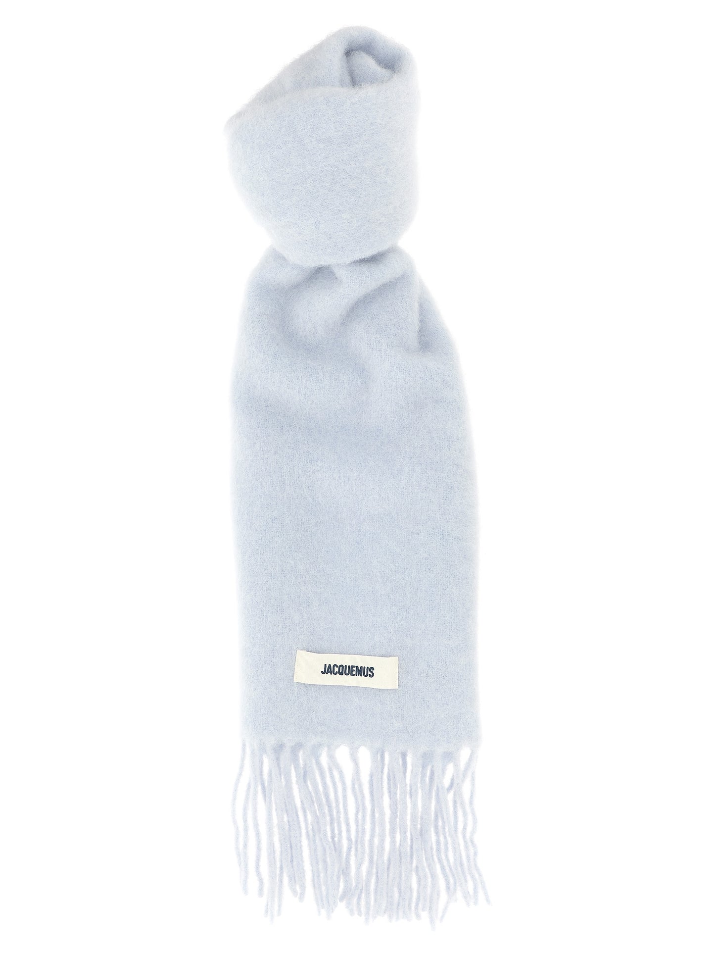 Jacquemus Blue Alpaca Leather Scarf Curated Luxury Accessories by Orvyn