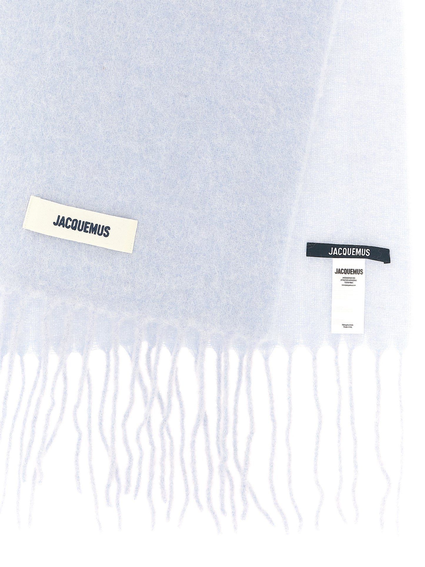 Jacquemus Blue Alpaca Leather Scarf Curated Luxury Accessories by Orvyn