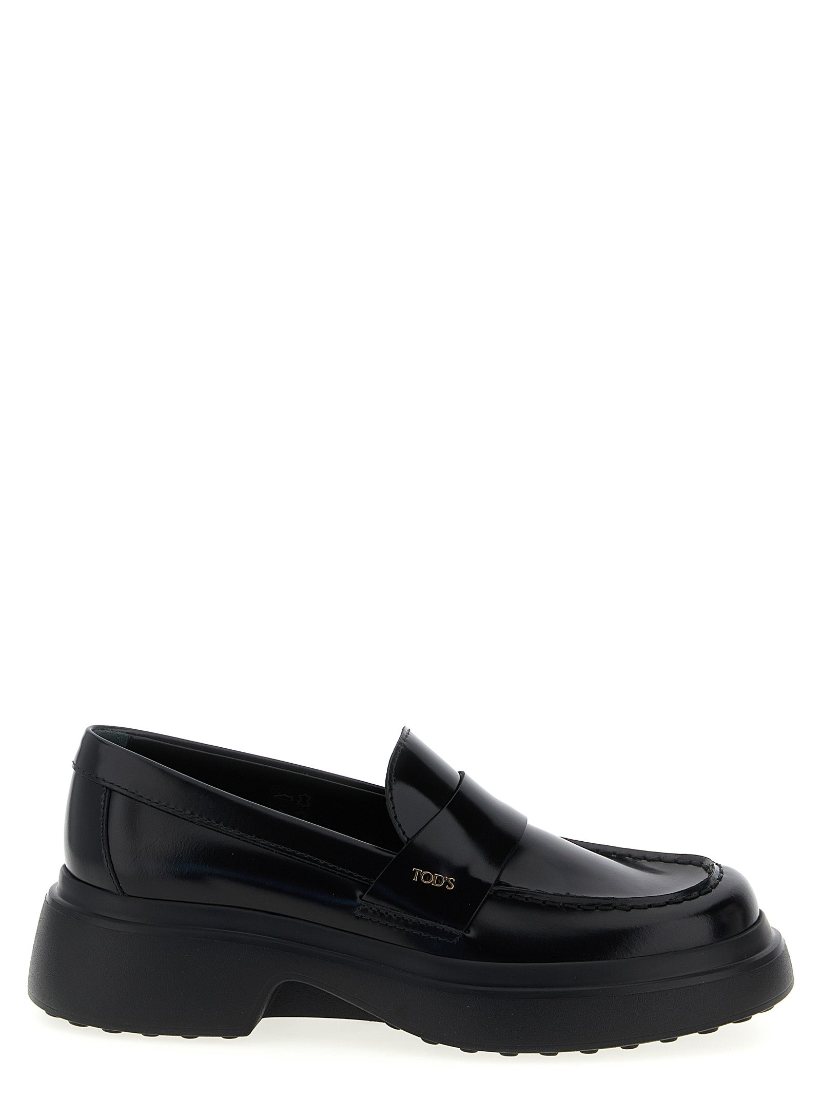 Tod's Black Calfskin Slip-On Loafers Curated Luxury Accessories by Orvyn