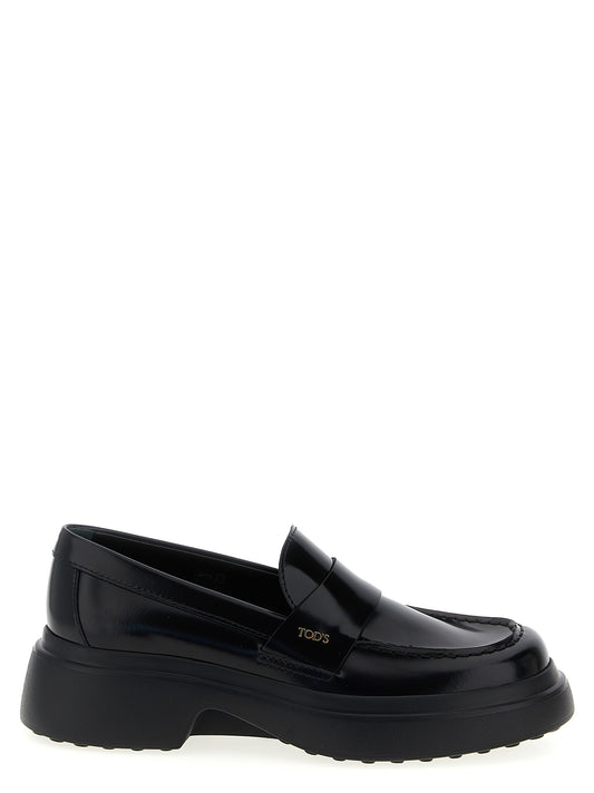Tod's Black Calfskin Slip-On Loafers Curated Luxury Accessories by Orvyn
