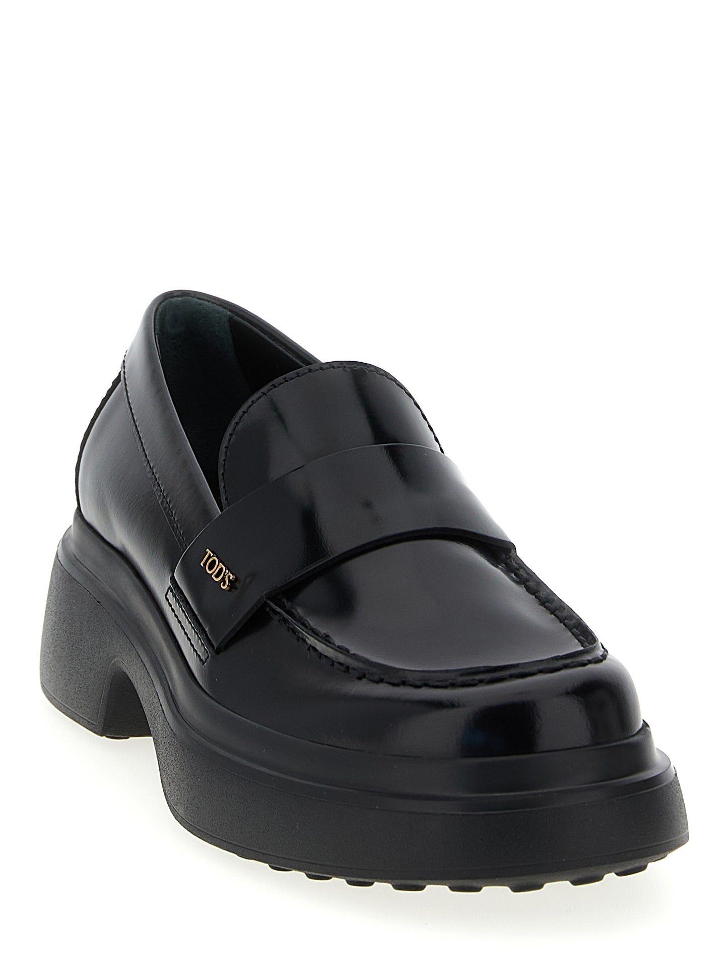 Tod's Black Calfskin Slip-On Loafers Curated Luxury Accessories by Orvyn
