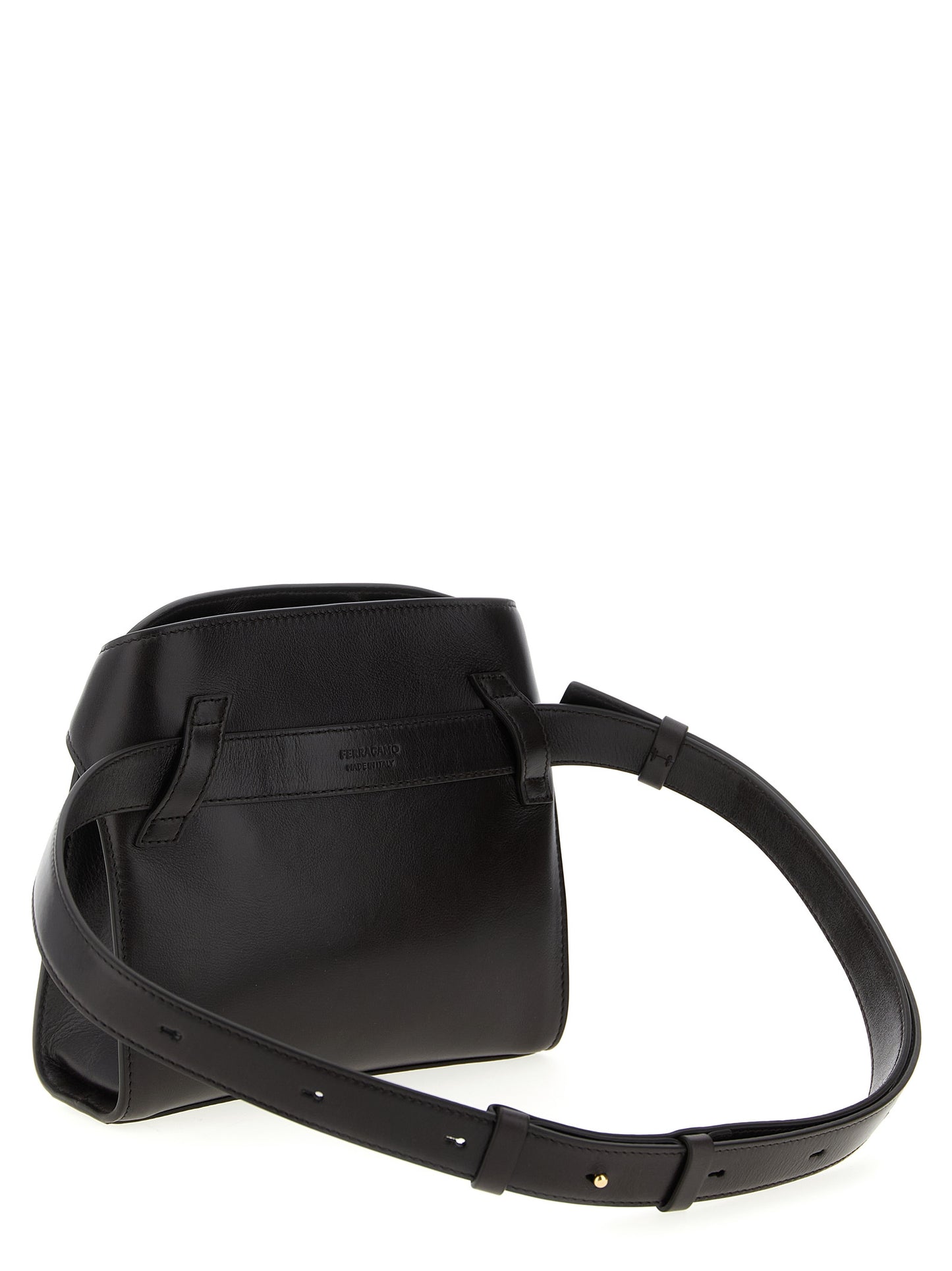 Ferragamo Brown Calfskin Crossbody Bag Curated Luxury Accessories by Orvyn