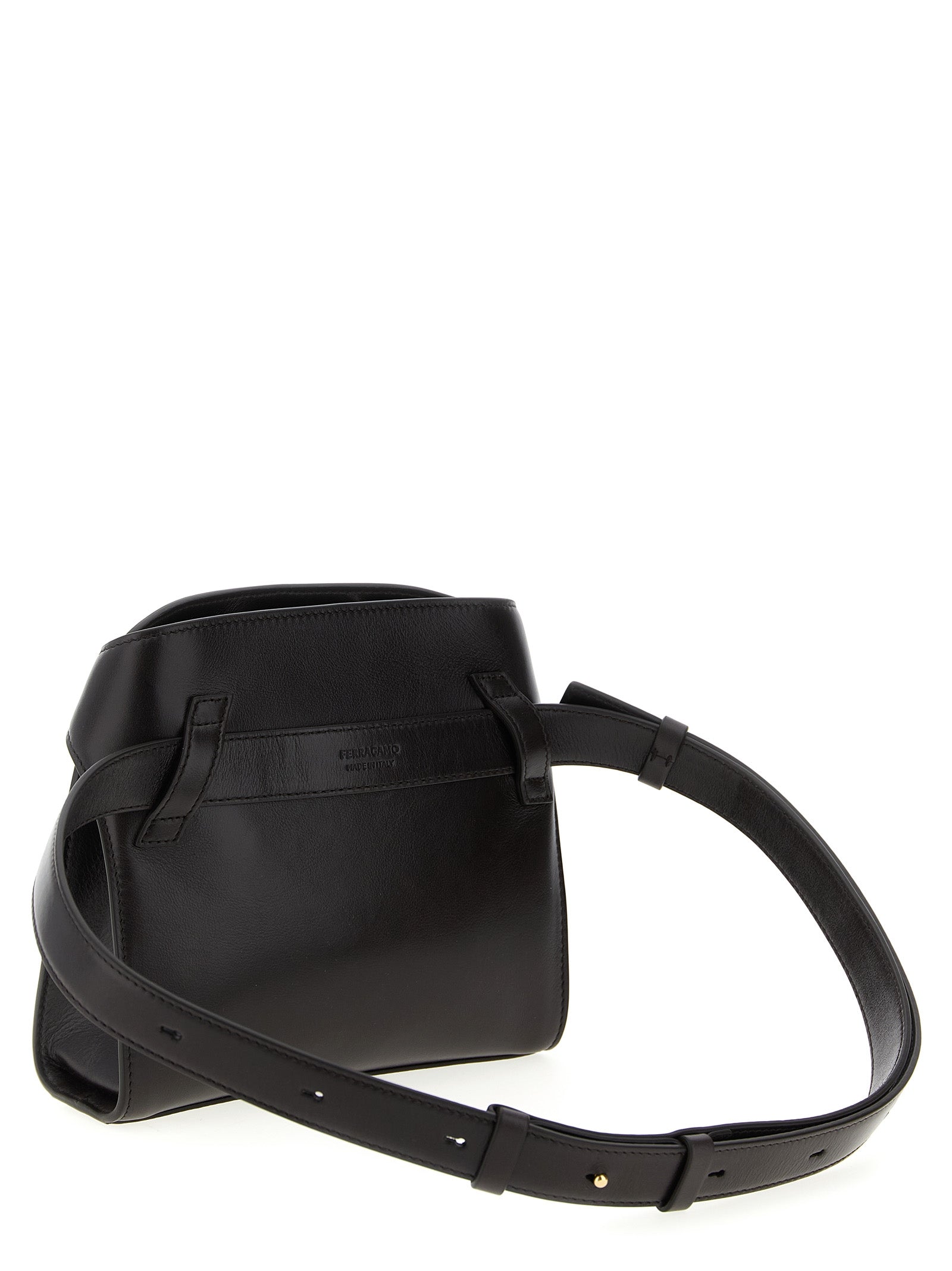 Ferragamo Brown Calfskin Crossbody Bag Curated Luxury Accessories by Orvyn
