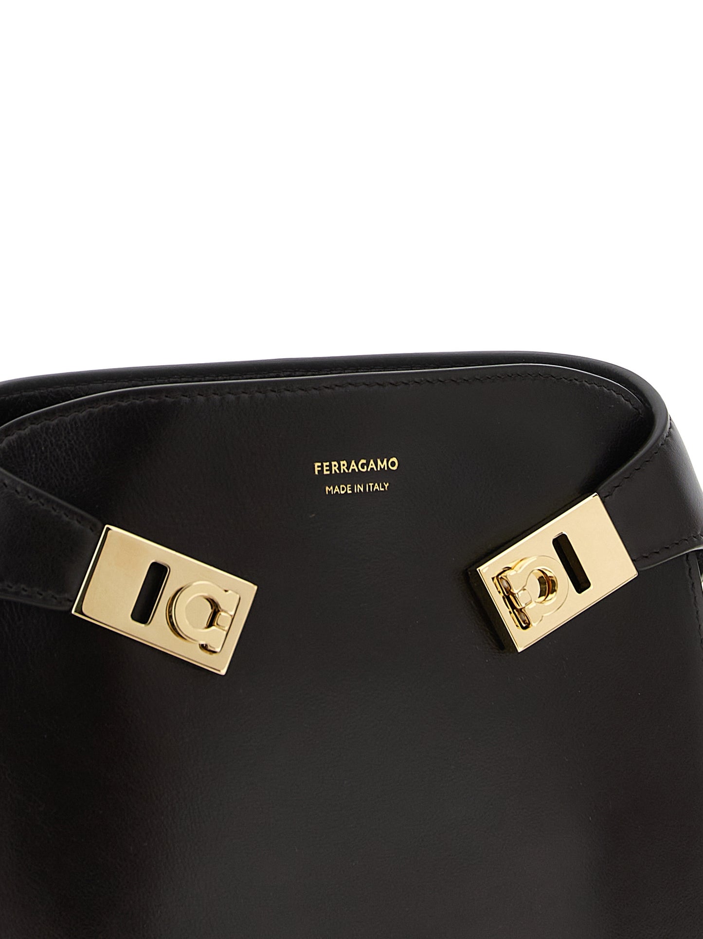 Ferragamo Brown Calfskin Crossbody Bag Curated Luxury Accessories by Orvyn