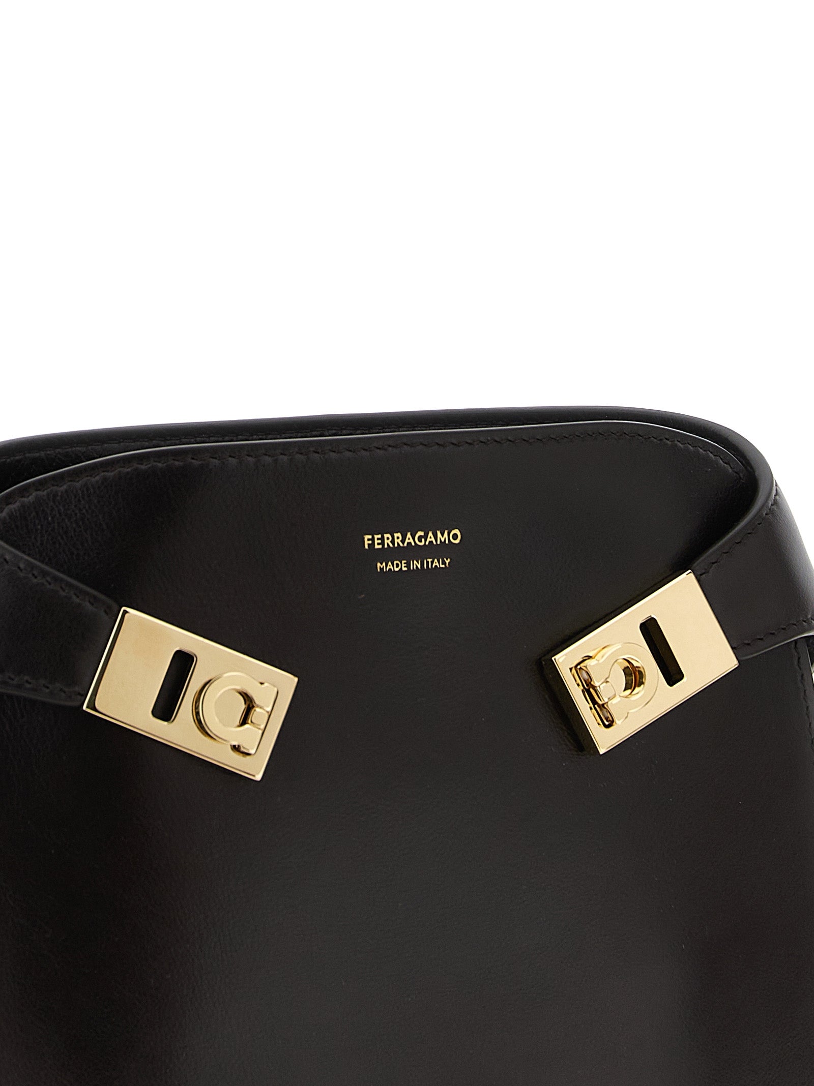 Ferragamo Brown Calfskin Crossbody Bag Curated Luxury Accessories by Orvyn
