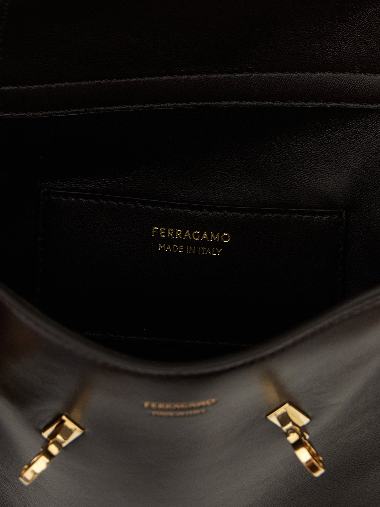 Ferragamo Brown Calfskin Crossbody Bag Curated Luxury Accessories by Orvyn