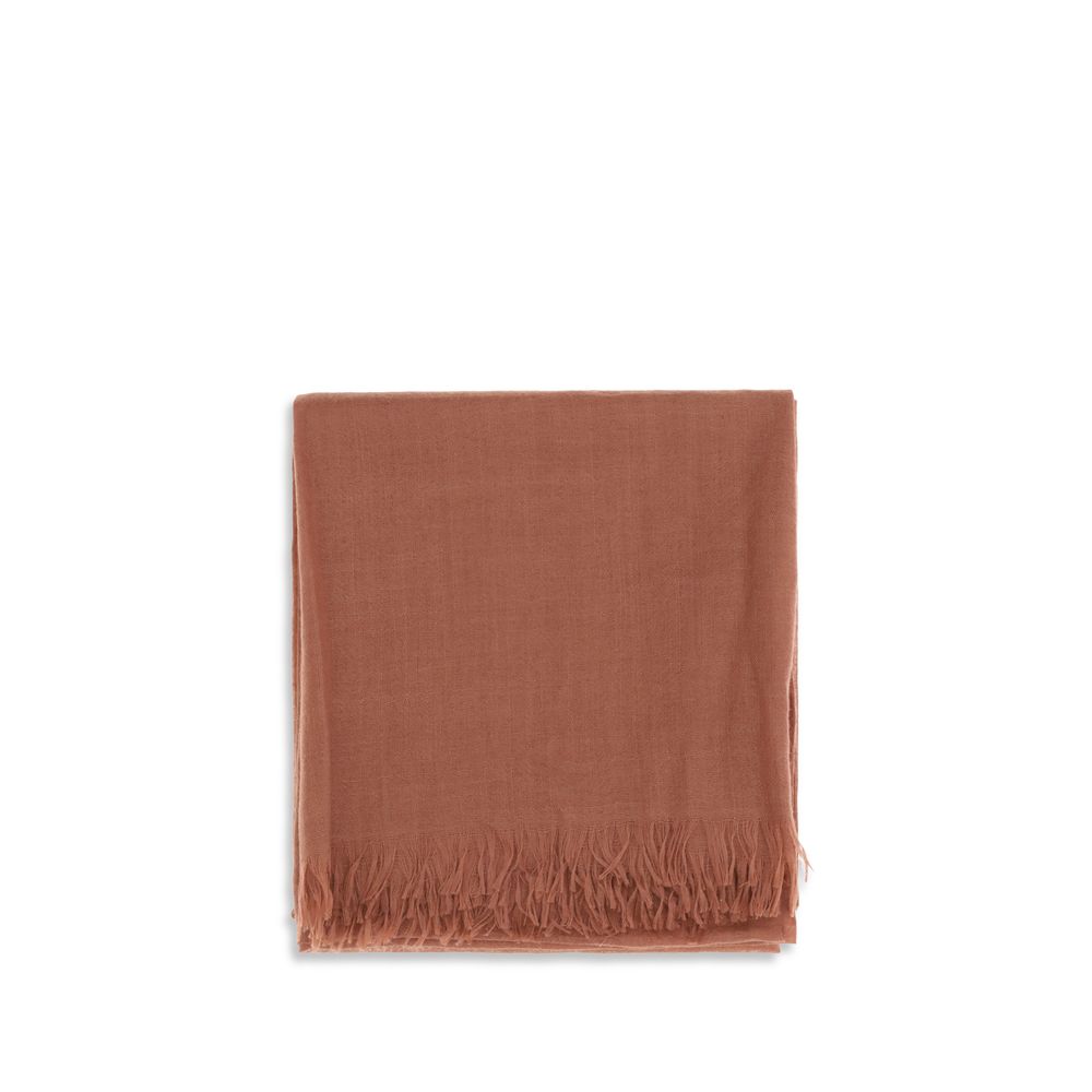 Brunello Cucinelli Orange Cashmere Foulard Curated Luxury Accessories by Orvyn