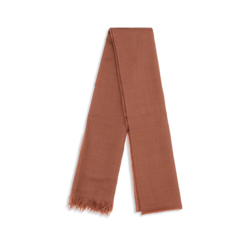 Brunello Cucinelli Orange Cashmere Foulard Curated Luxury Accessories by Orvyn