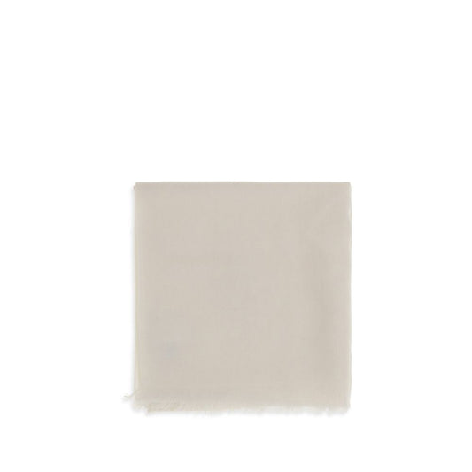 Brunello Cucinelli White Cashmere Foulard Curated Luxury Accessories by Orvyn