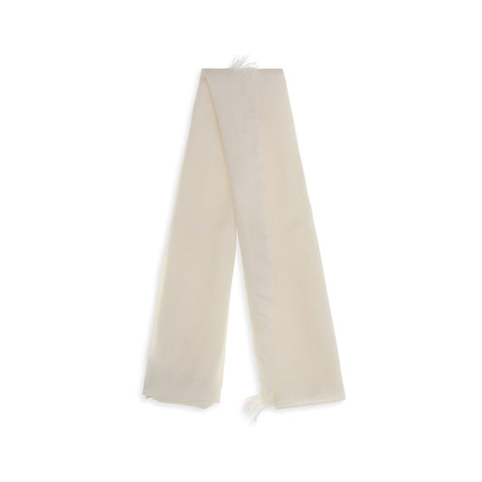 Brunello Cucinelli White Cashmere Foulard Curated Luxury Accessories by Orvyn