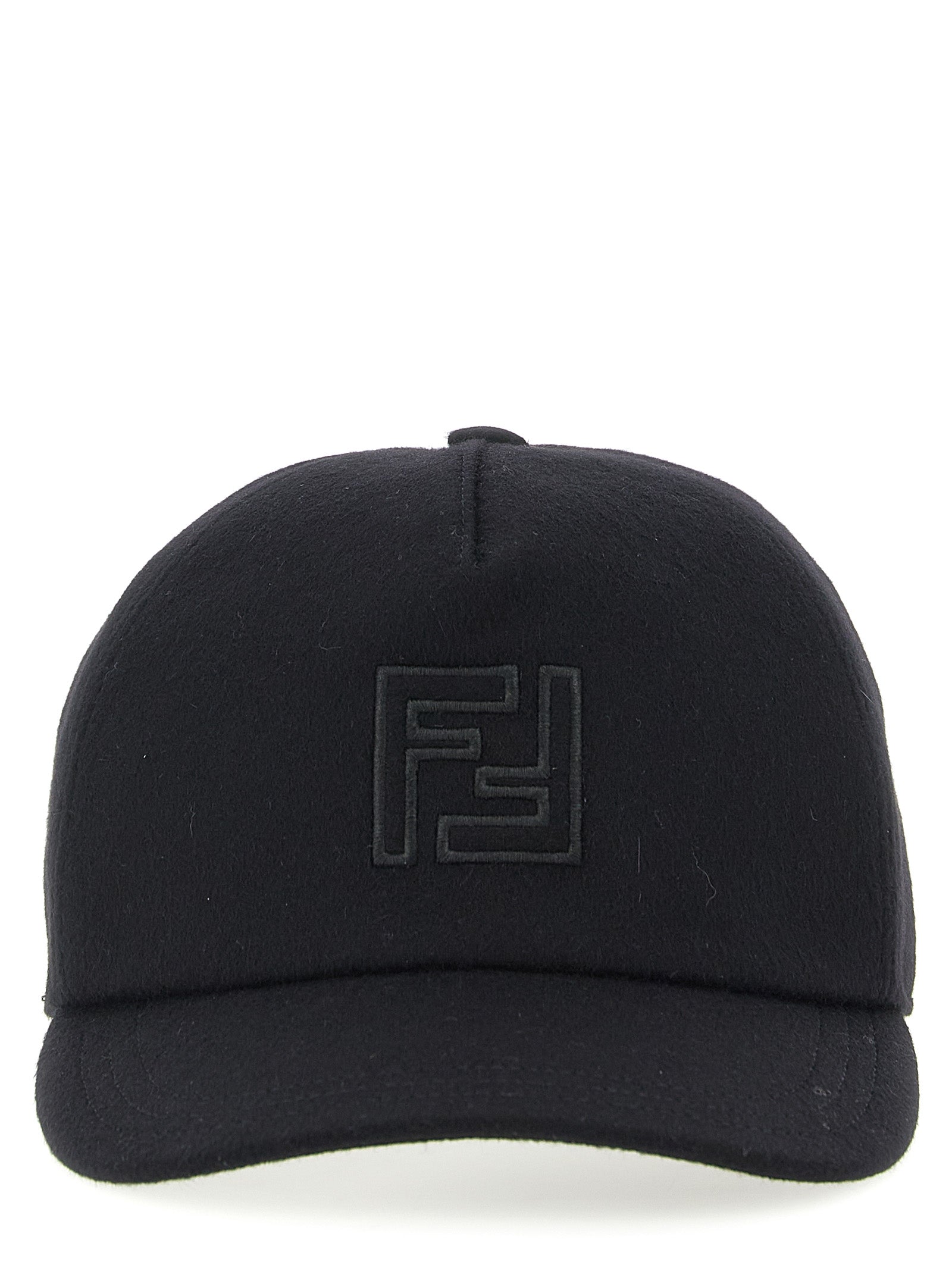 Fendi Black Wool Cap (Baseball Hat) Curated Luxury Accessories by Orvyn