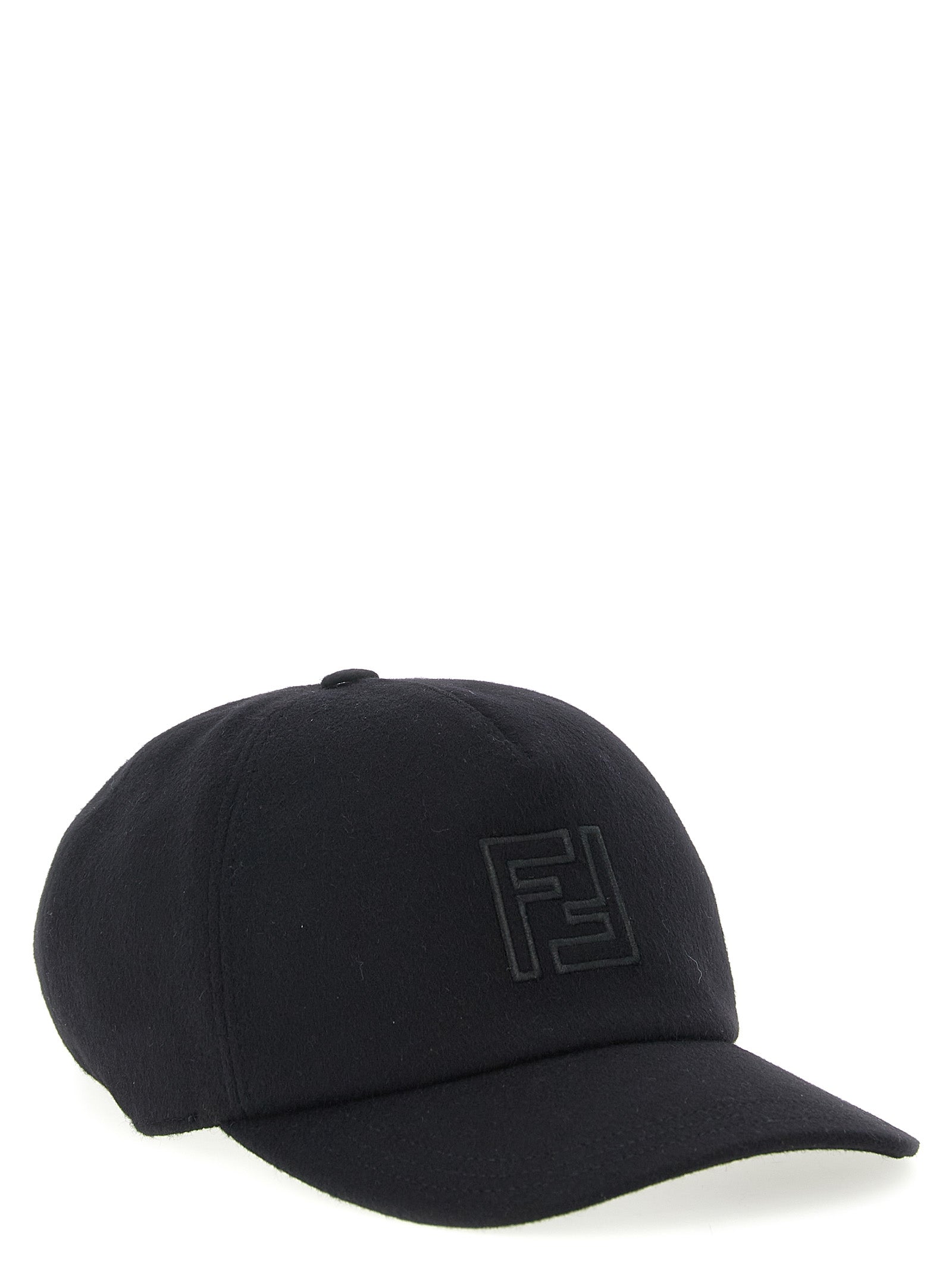 Fendi Black Wool Cap (Baseball Hat) Curated Luxury Accessories by Orvyn