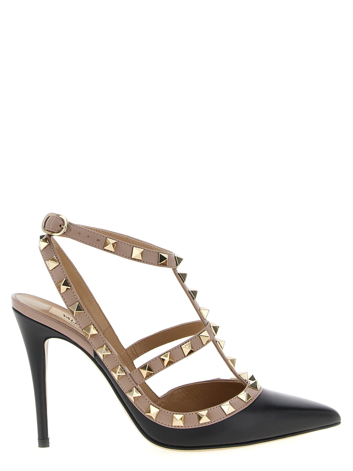 Valentino Garavani Black Lamb Leather Rockstud High Heel Pumps Curated Luxury Accessories by Orvyn