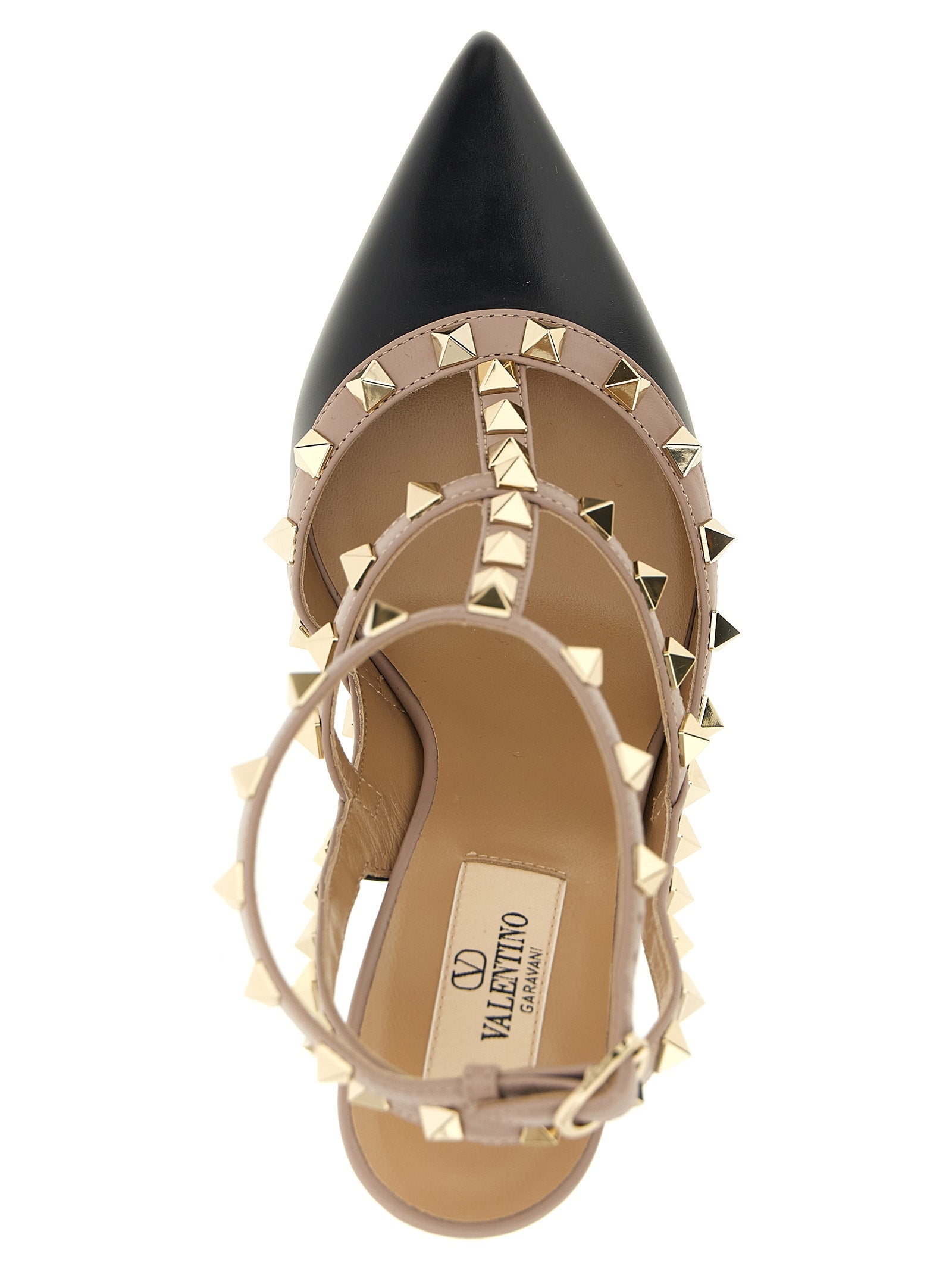 Valentino Garavani Black Lamb Leather Rockstud High Heel Pumps Curated Luxury Accessories by Orvyn