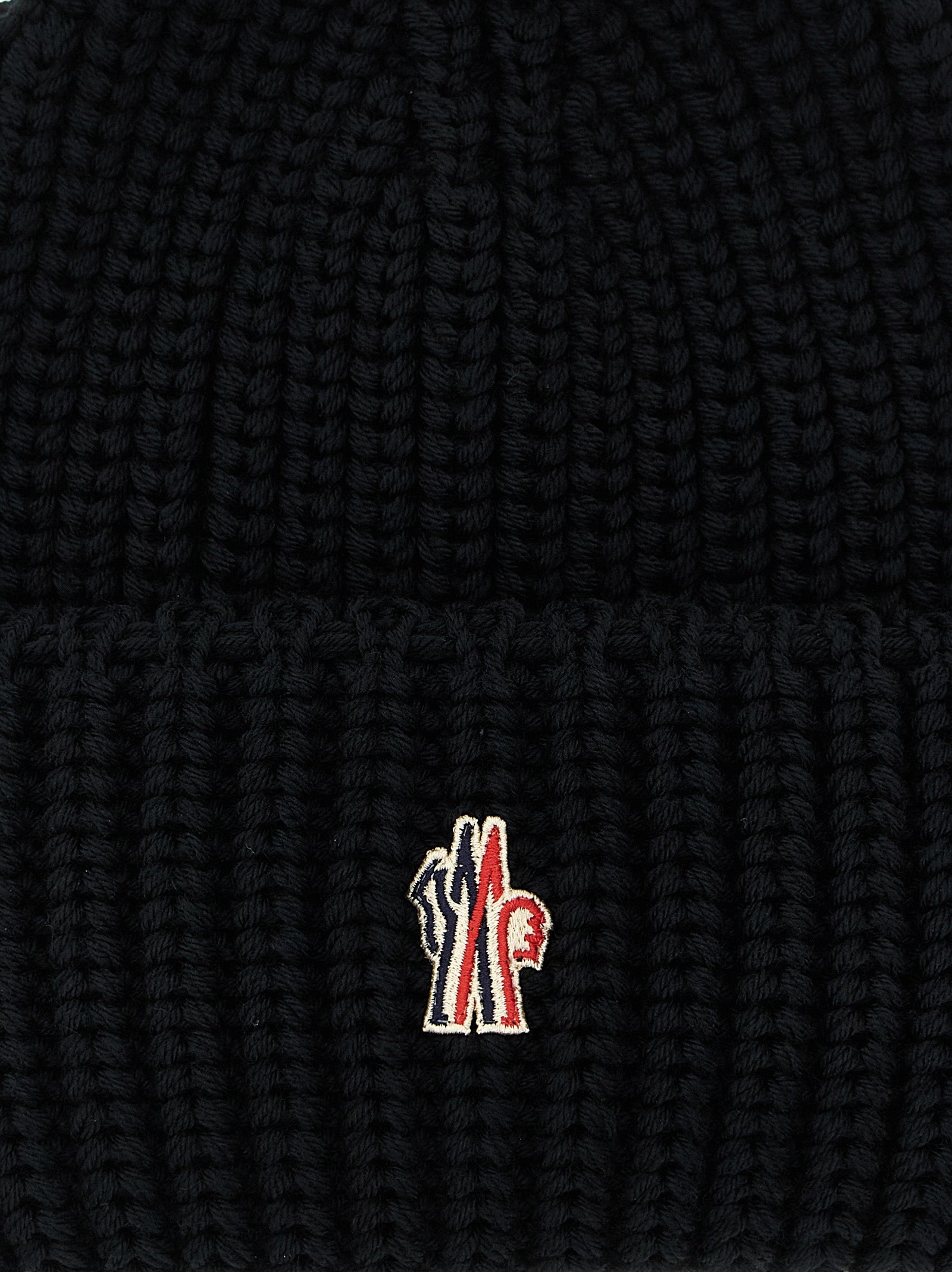 Moncler Grenoble Black Virgin Wool Beanie Curated Luxury Accessories by Orvyn