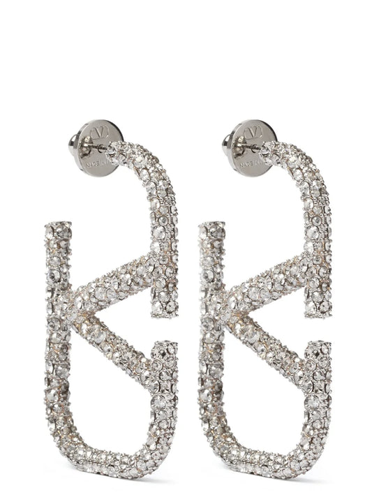 Valentino Garavani Silver Stainless Steel Earrings Curated Luxury Accessories by Orvyn