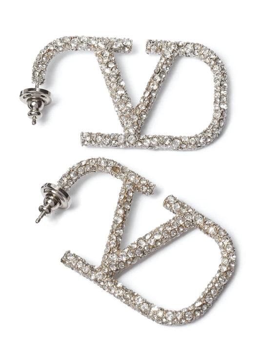 Valentino Garavani Silver Stainless Steel Earrings Curated Luxury Accessories by Orvyn