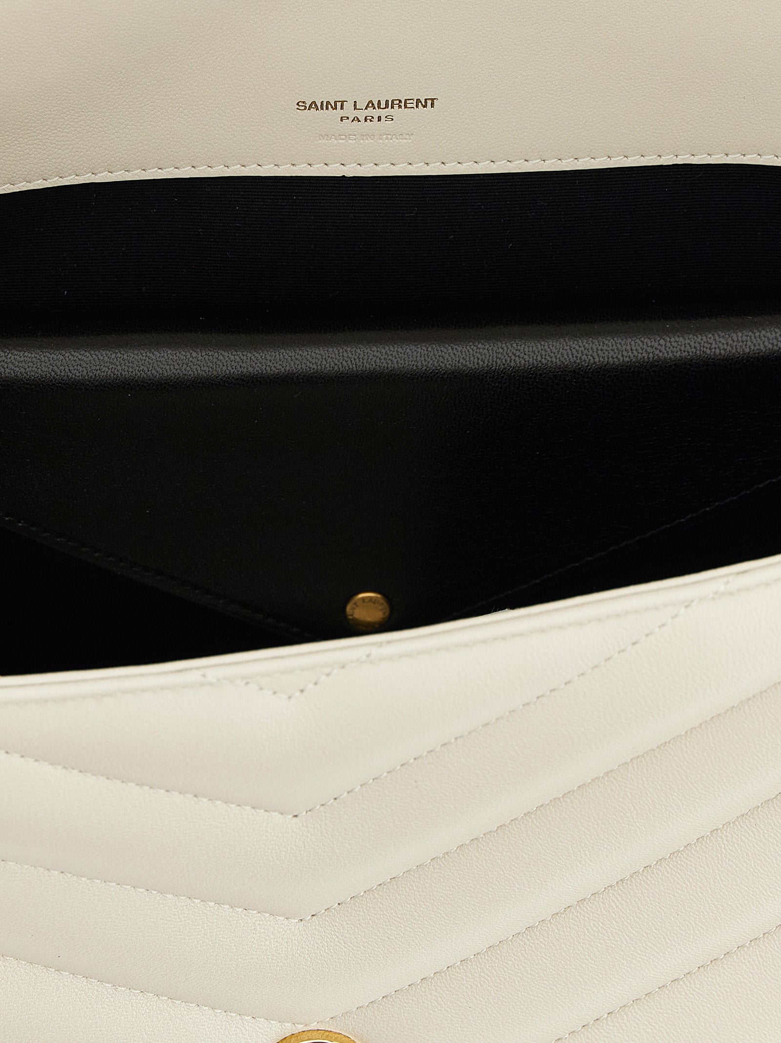 Saint Laurent Beige 'Loulou' Large Shoulder Bag Curated Luxury Accessories by Orvyn