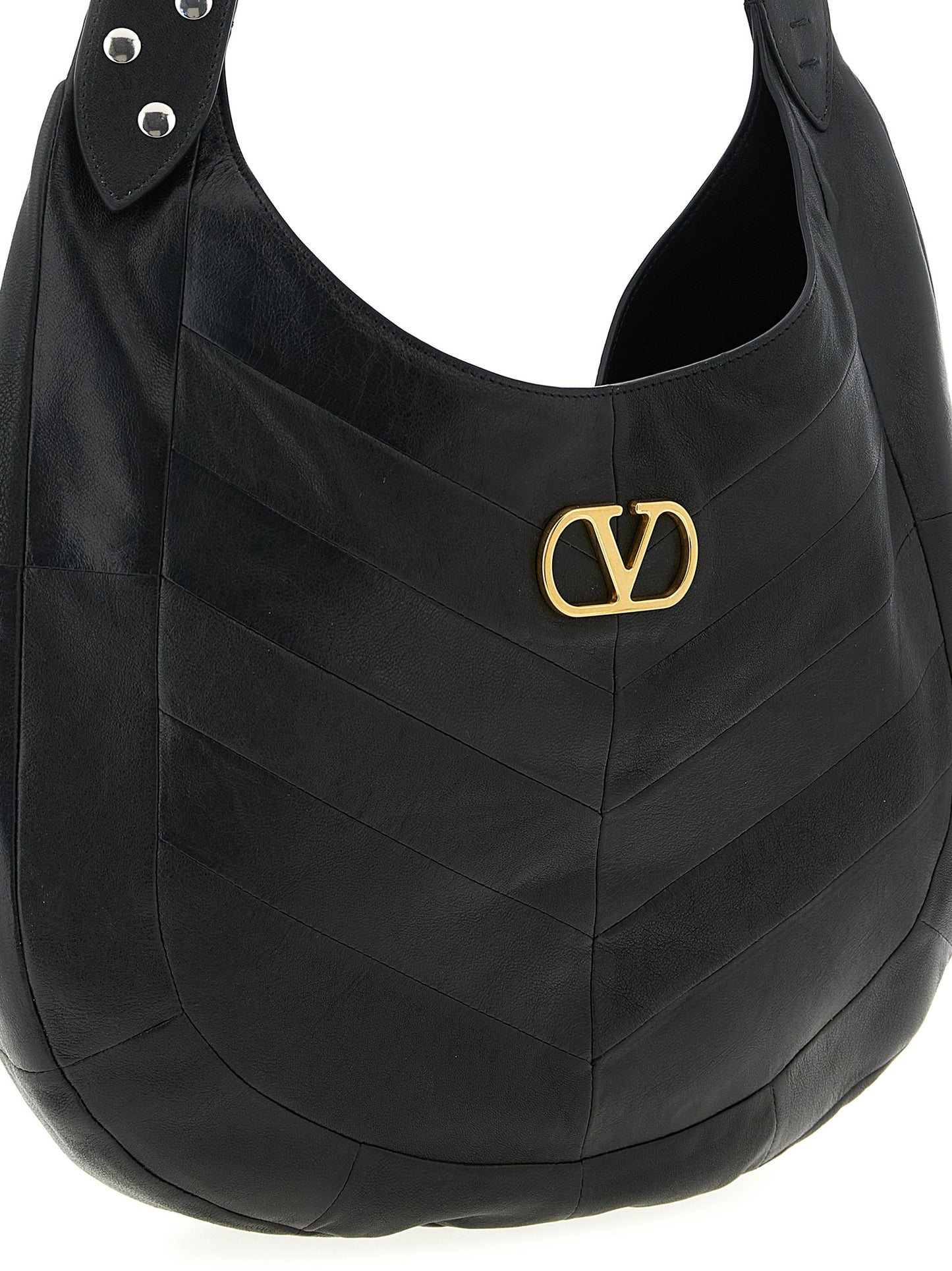 Valentino Garavani Black Lamb Leather Shoulder Bag Curated Luxury Accessories by Orvyn