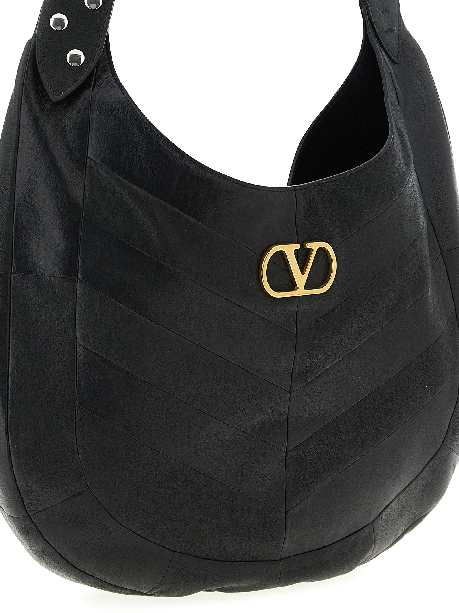Valentino Garavani Black Lamb Leather Shoulder Bag Curated Luxury Accessories by Orvyn
