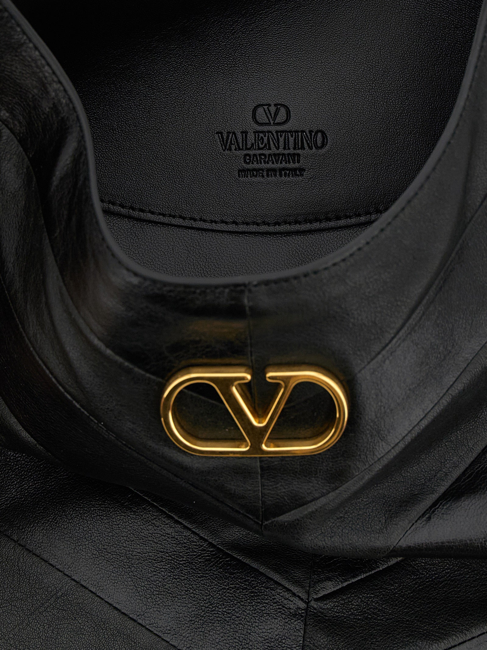 Valentino Garavani Black Lamb Leather Shoulder Bag Curated Luxury Accessories by Orvyn