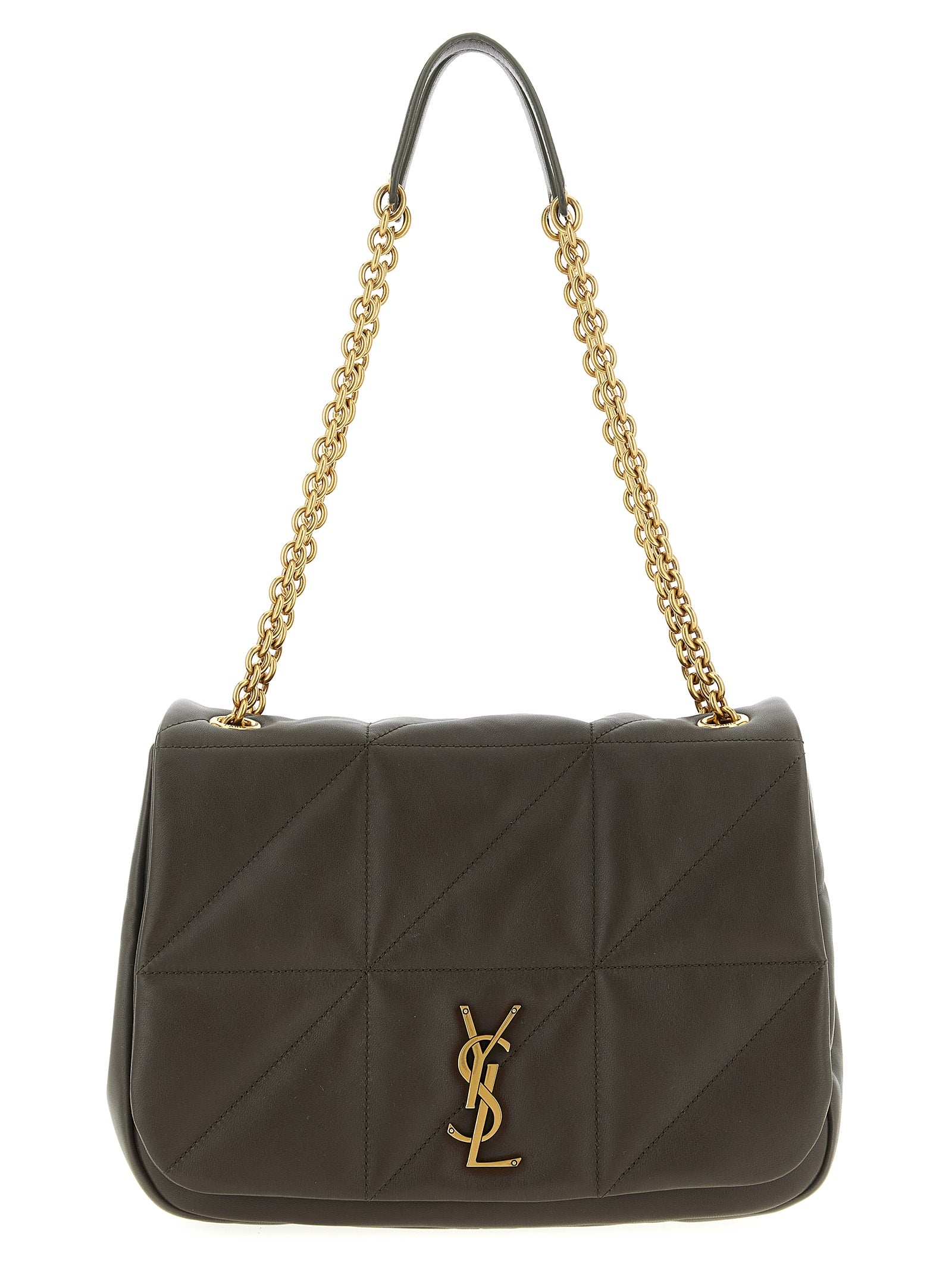 Saint Laurent Bicolor Lamb Leather Shoulder Bag Curated Luxury Accessories by Orvyn