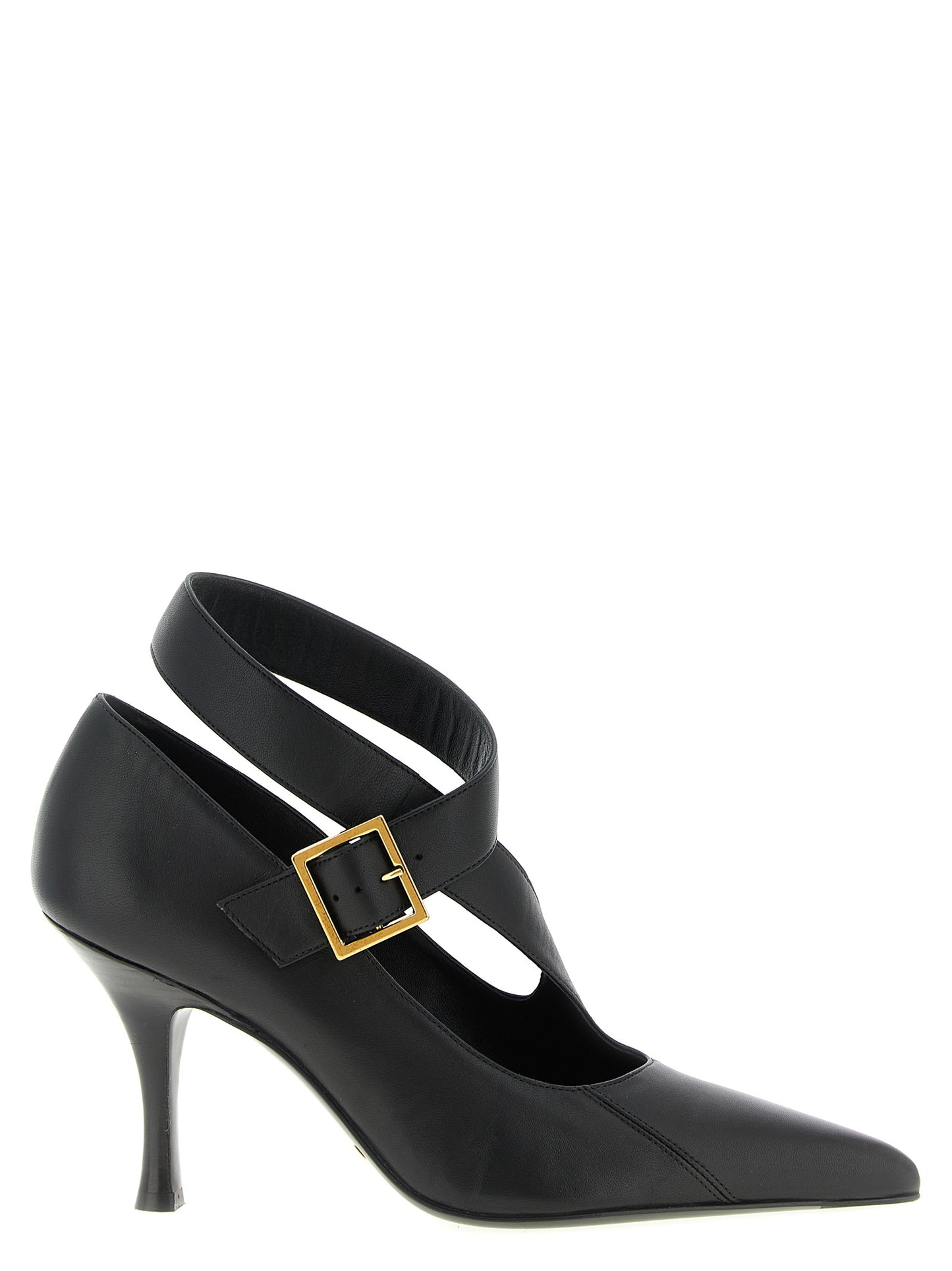 Khaite Black Lamb Leather High Heel Pumps Curated Luxury Accessories by Orvyn