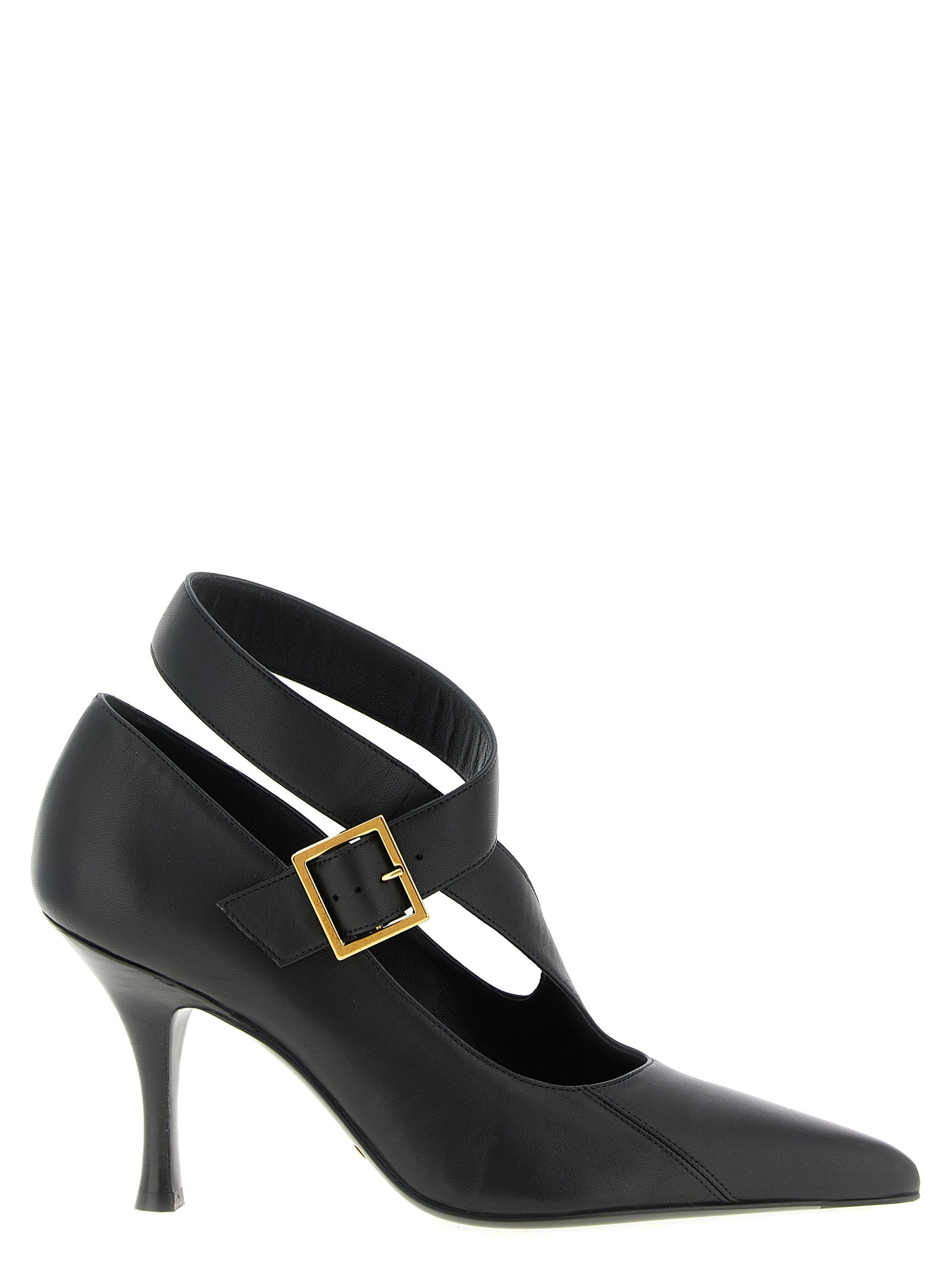 Khaite Black Lamb Leather High Heel Pumps Curated Luxury Accessories by Orvyn