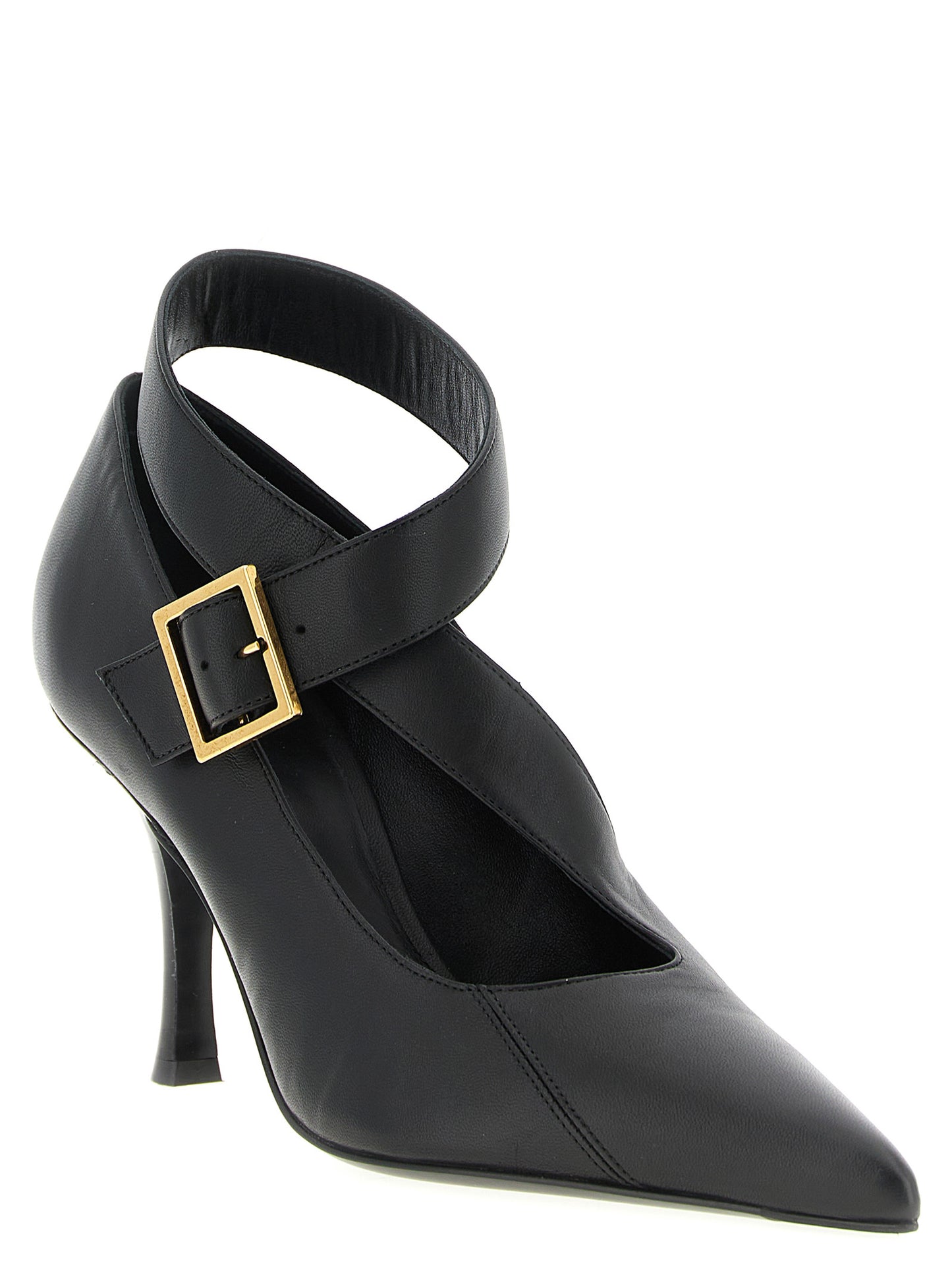 Khaite Black Lamb Leather High Heel Pumps Curated Luxury Accessories by Orvyn