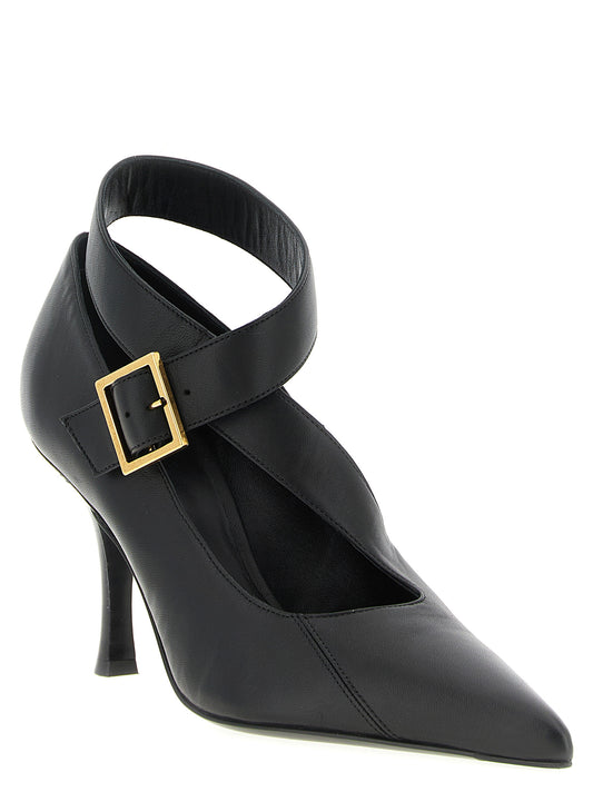 Khaite Black Lamb Leather High Heel Pumps Curated Luxury Accessories by Orvyn