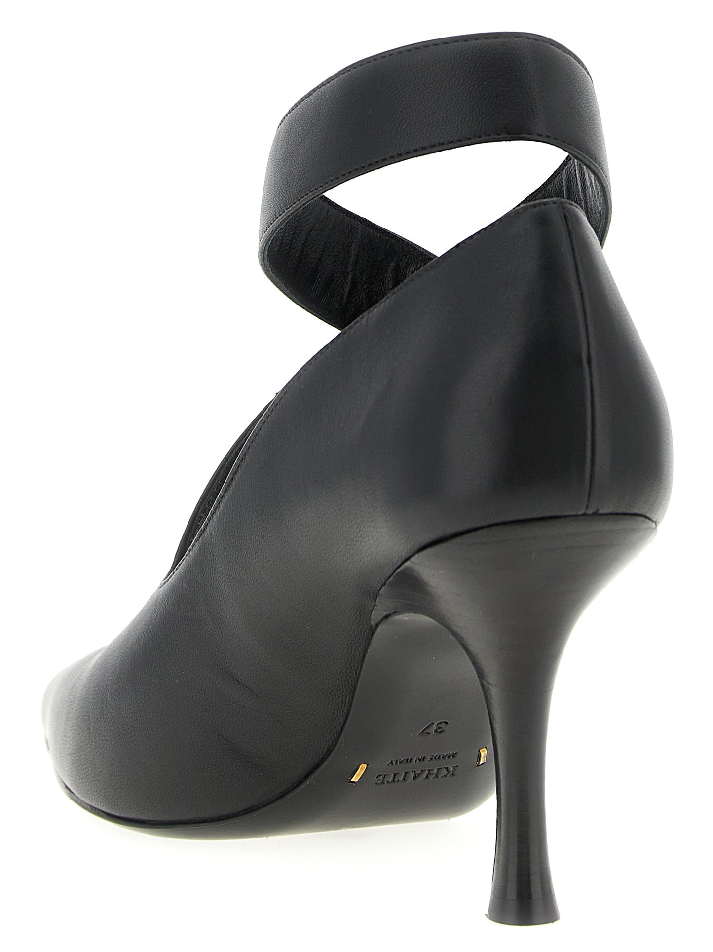 Khaite Black Lamb Leather High Heel Pumps Curated Luxury Accessories by Orvyn
