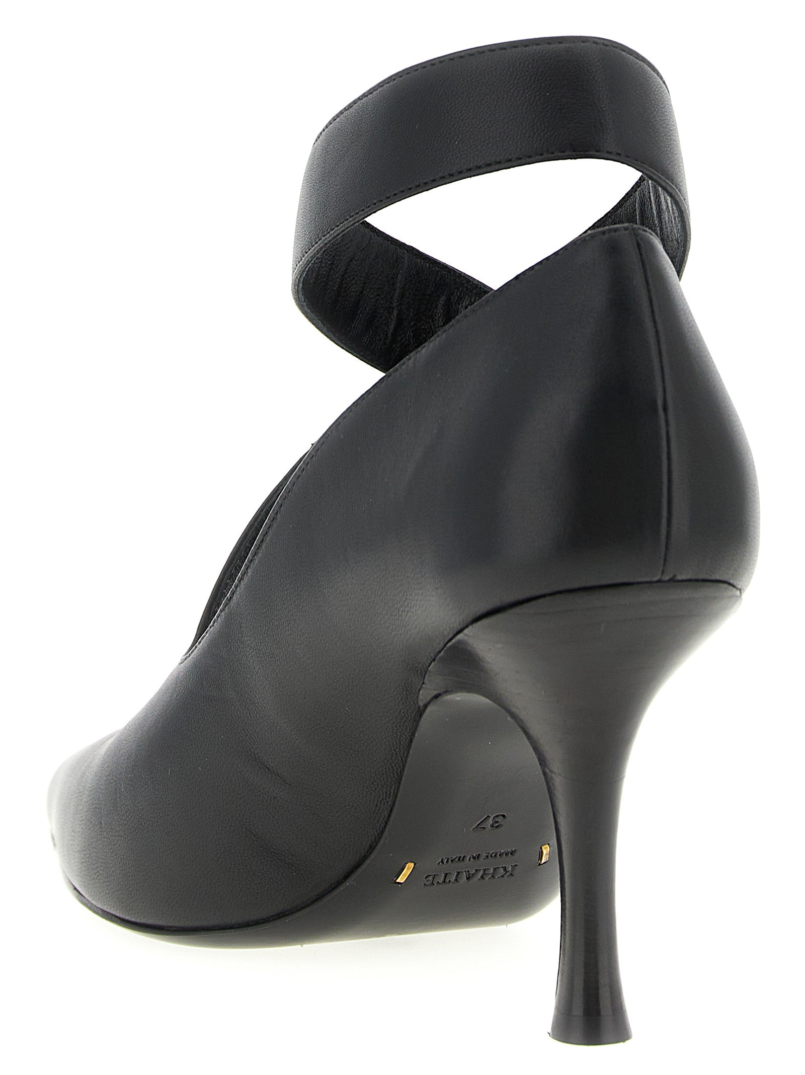 Khaite Black Lamb Leather High Heel Pumps Curated Luxury Accessories by Orvyn