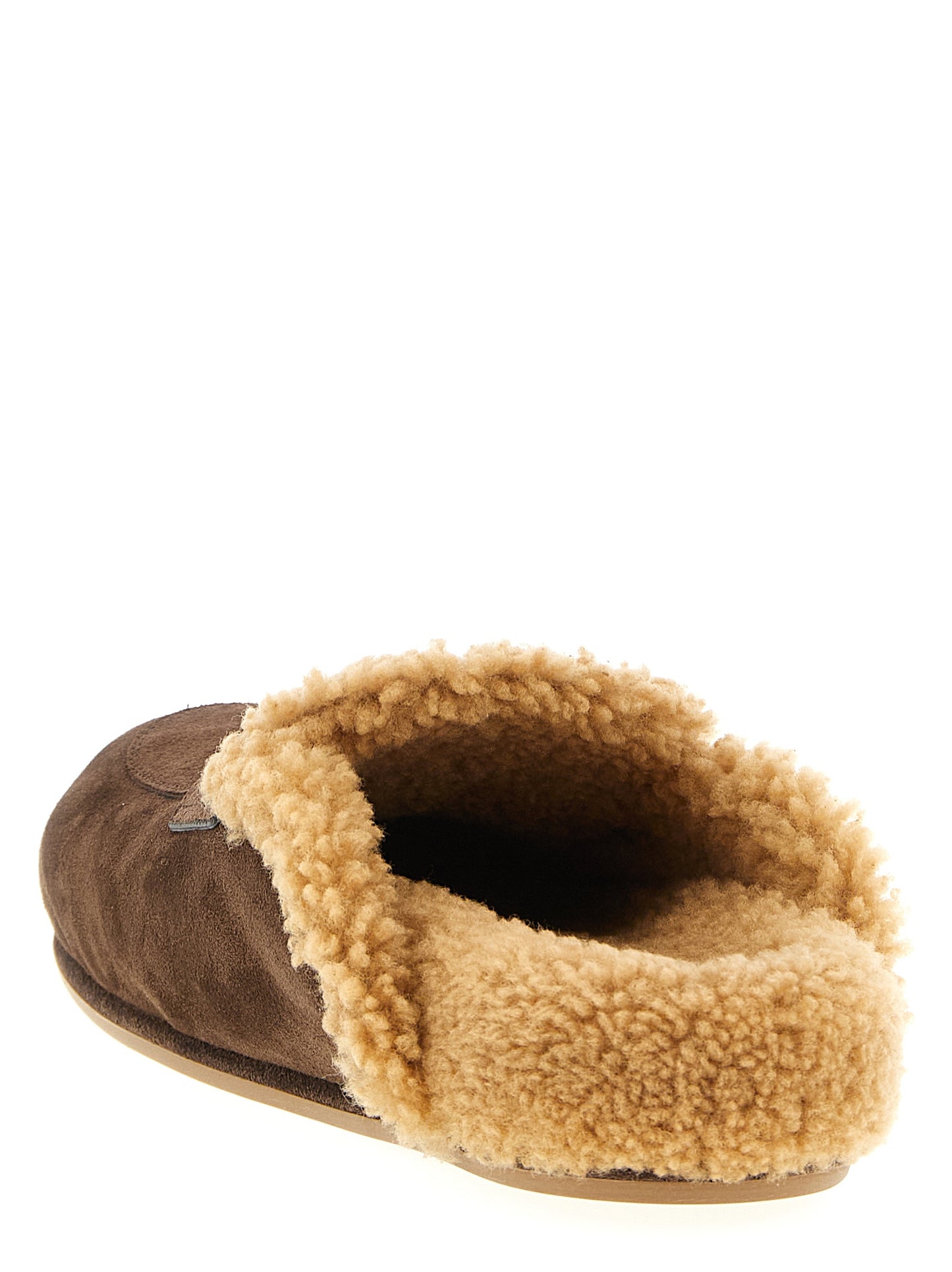 RENE CAOVILLA Brown Calfskin Slides Curated Luxury Accessories by Orvyn