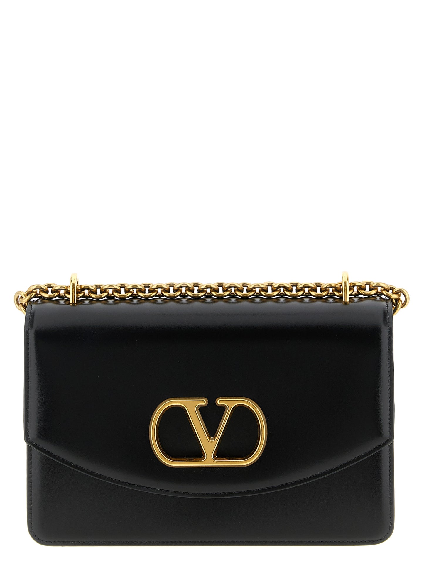 Valentino Garavani Black Calfskin Shoulder Bag Curated Luxury Accessories by Orvyn