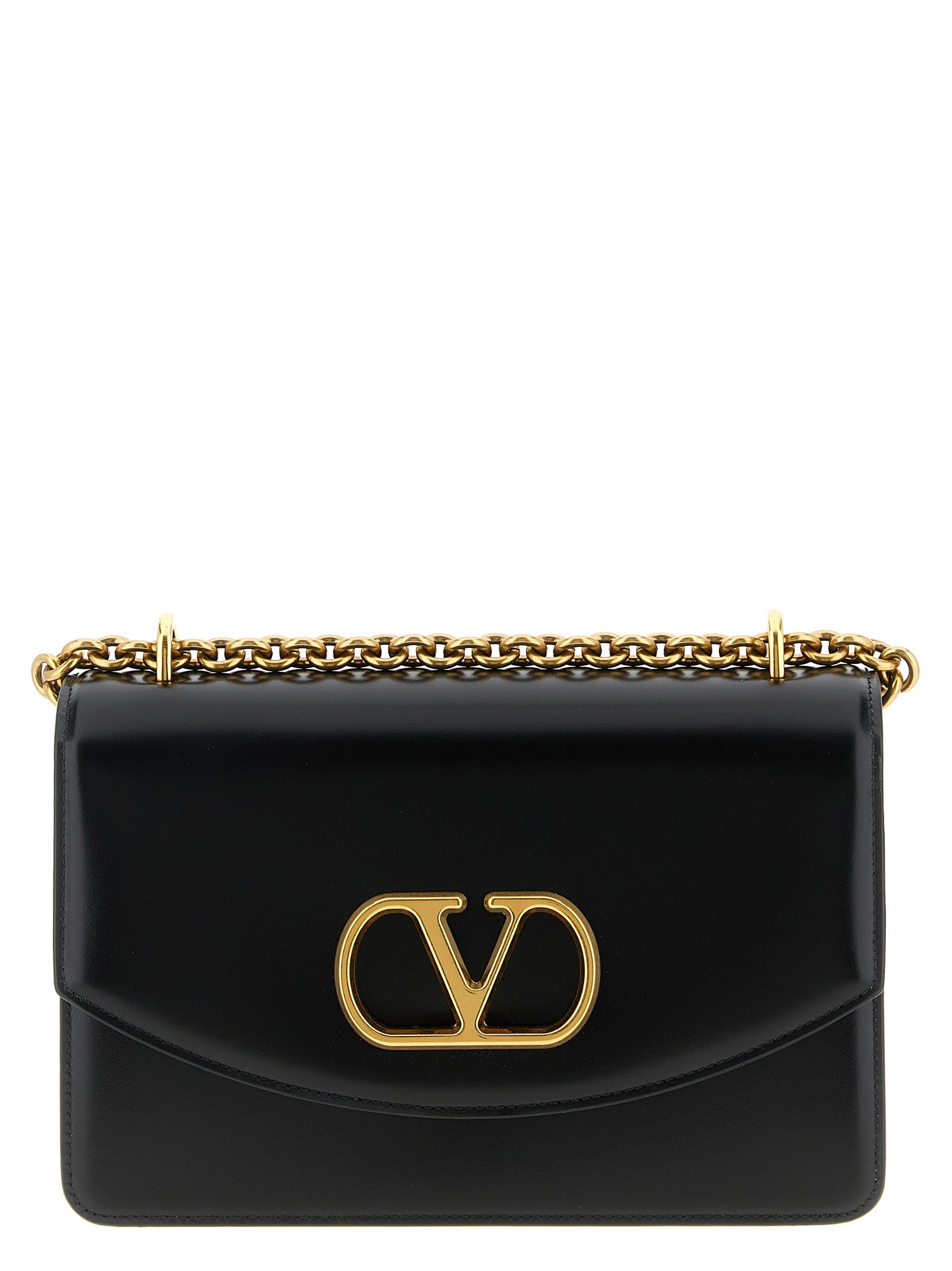 Valentino Garavani Black Calfskin Shoulder Bag Curated Luxury Accessories by Orvyn